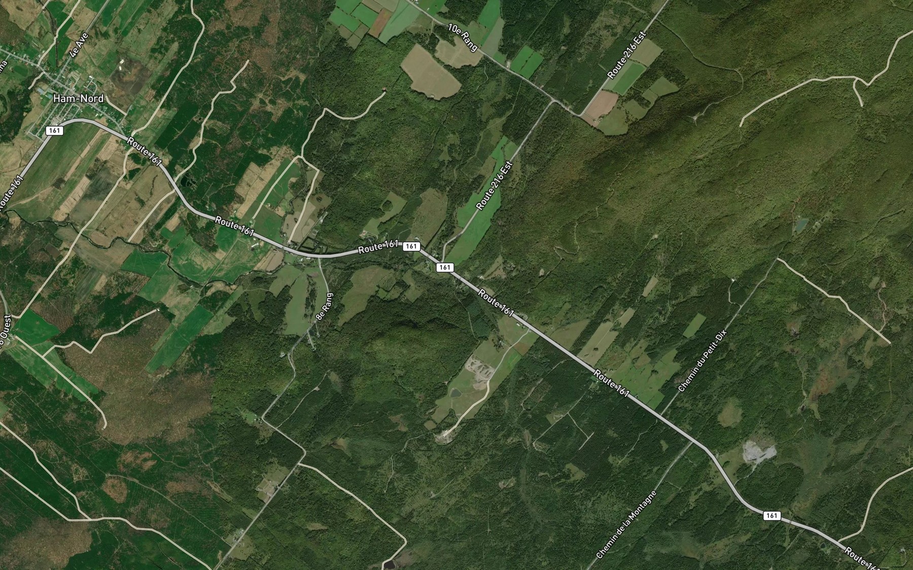Satellite map of the Ruisseau Emile-Richer
