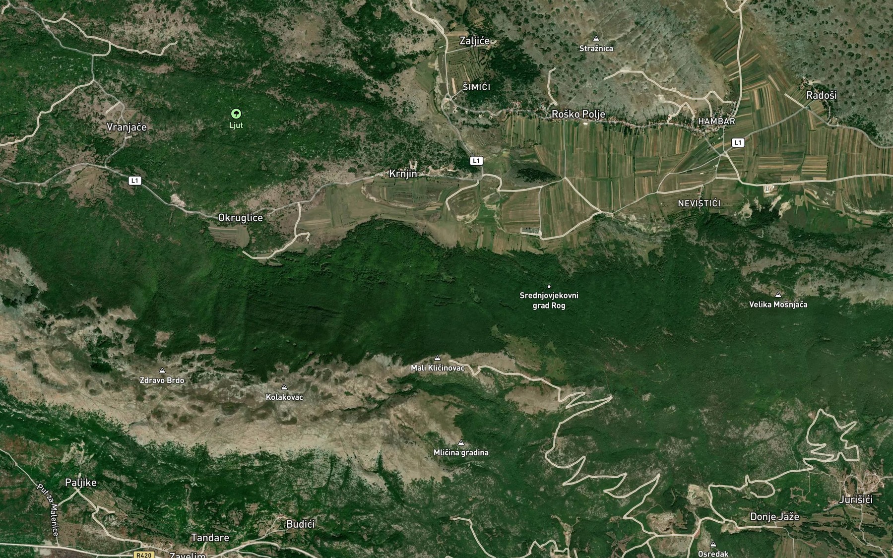 Satellite map of the Rosca