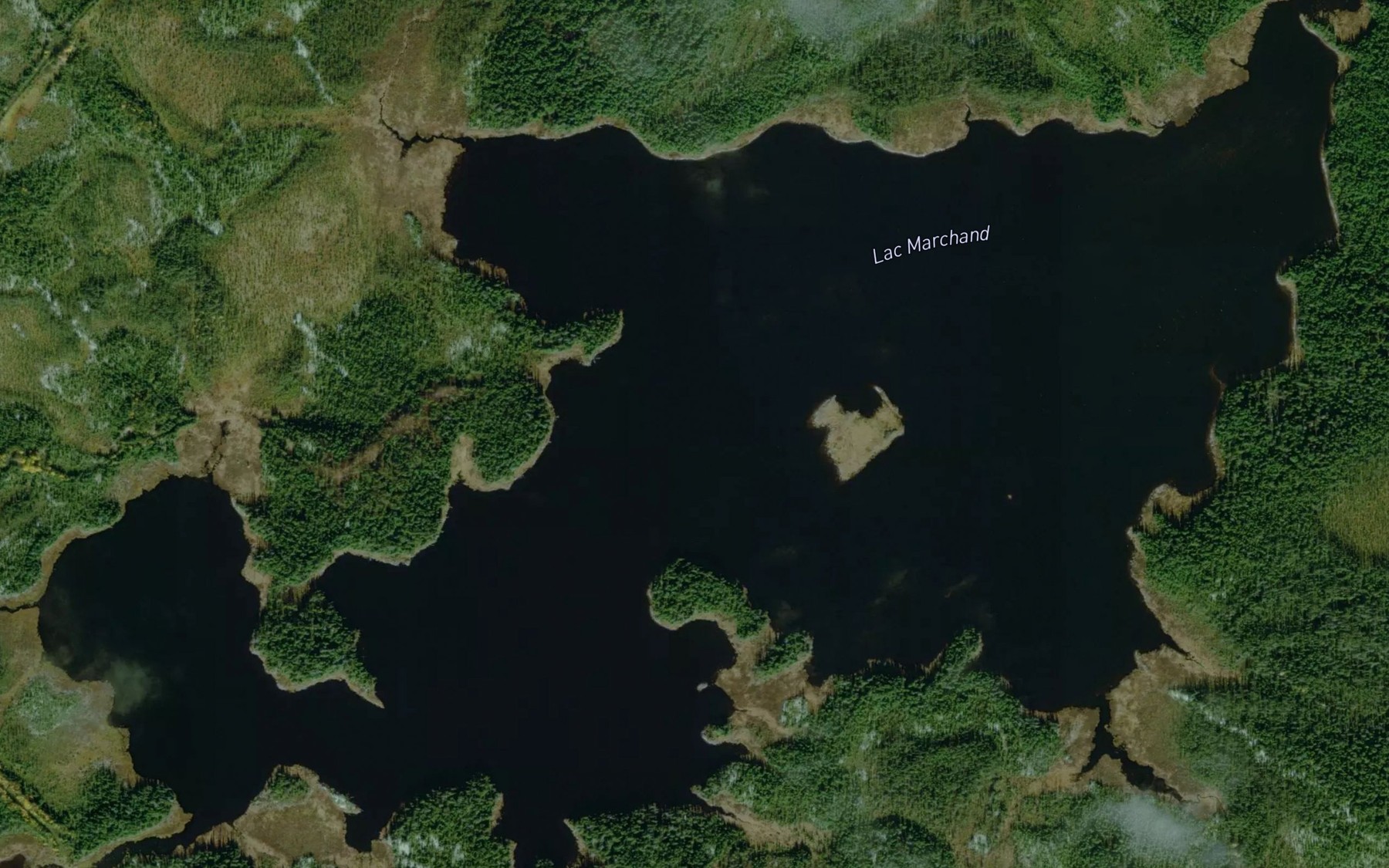 Satellite map of the Lac Marchand