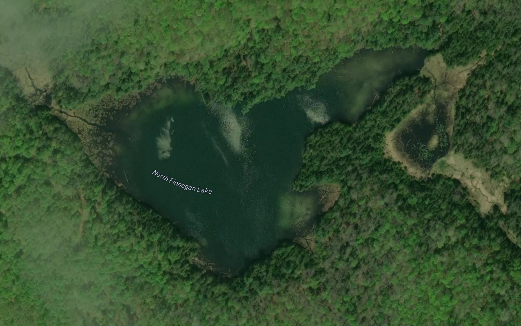 Satellite map of the North Finnegan Lake
