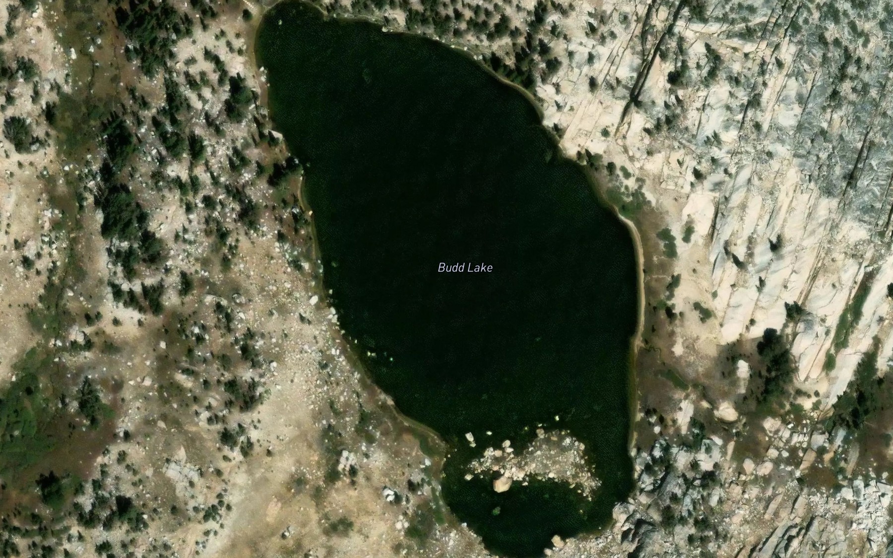 Satellite map of the Budd Lake