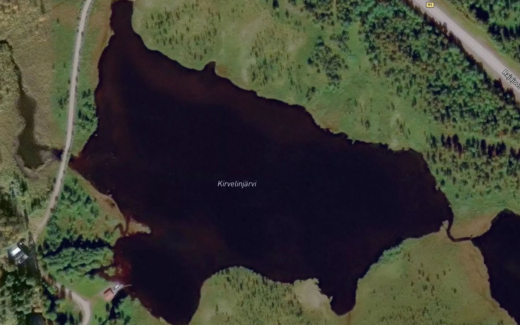 Satellite map of the Kirvelijarvi