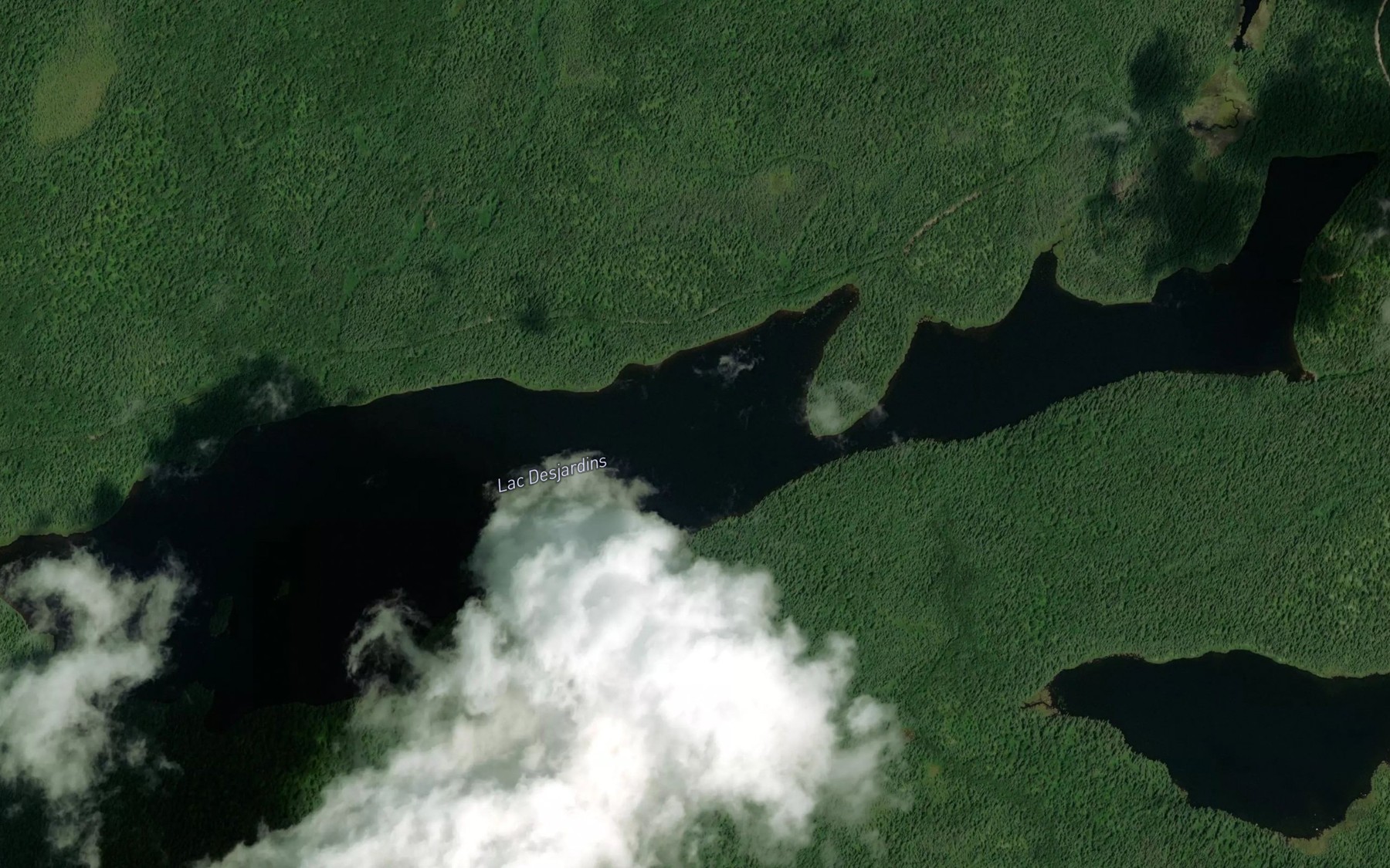 Satellite map of the Lac Desjardins