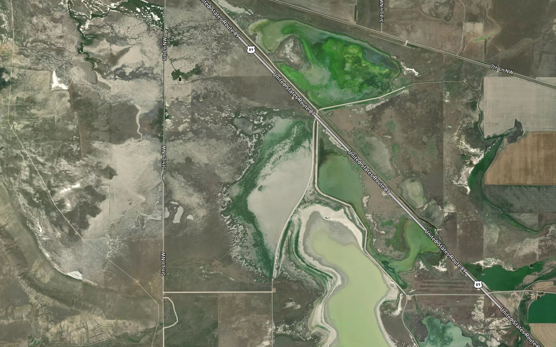 Satellite map of the Pond Number Four