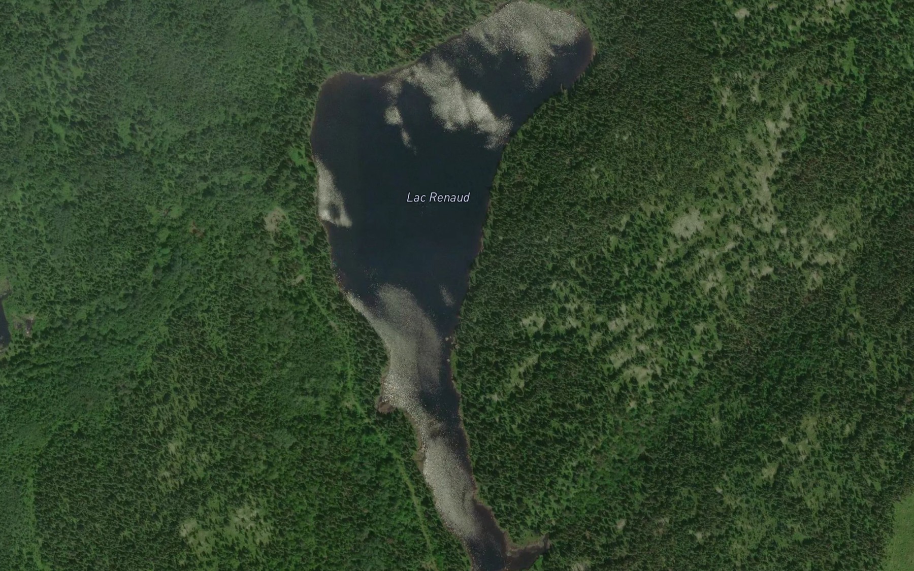 Satellite map of the Lac Renaud