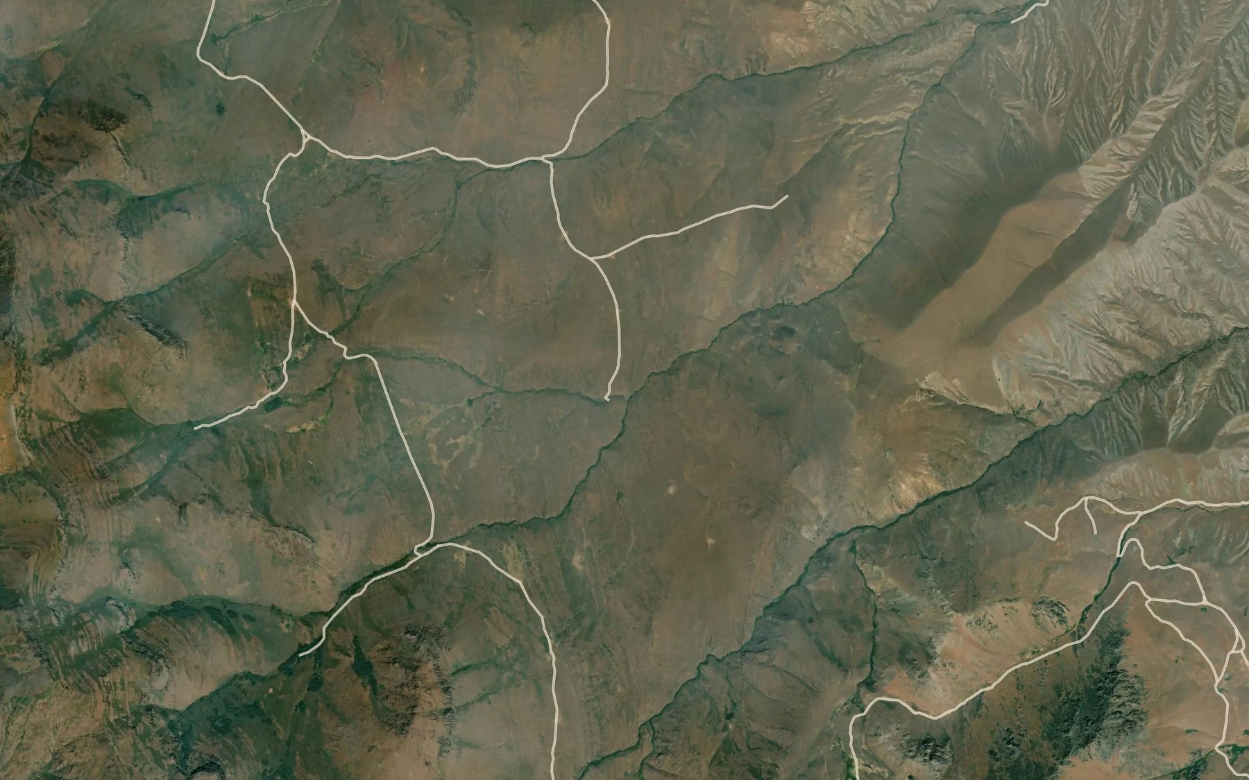 Satellite map of the North Fork Willow Creek