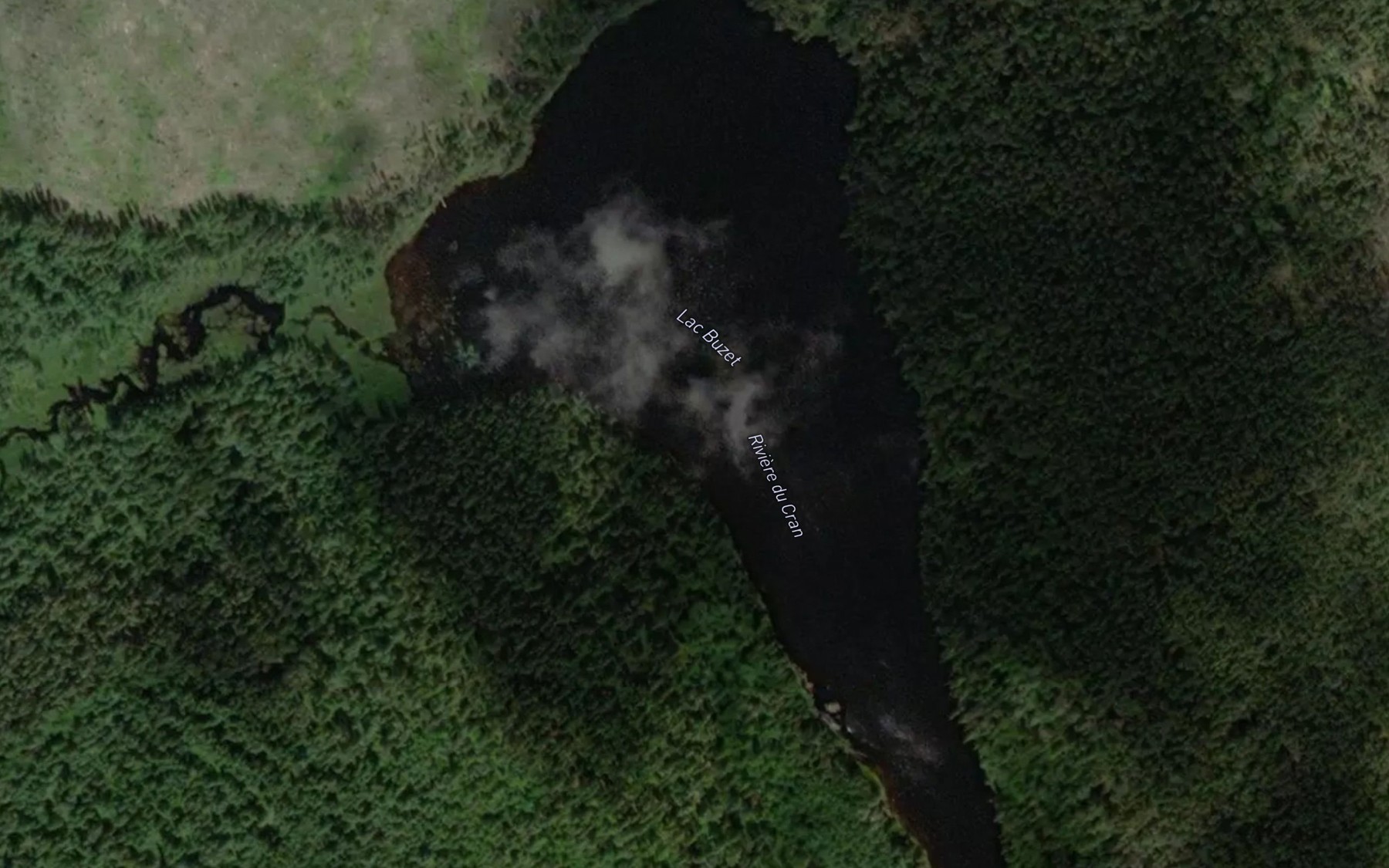 Satellite map of the Lac Buzet