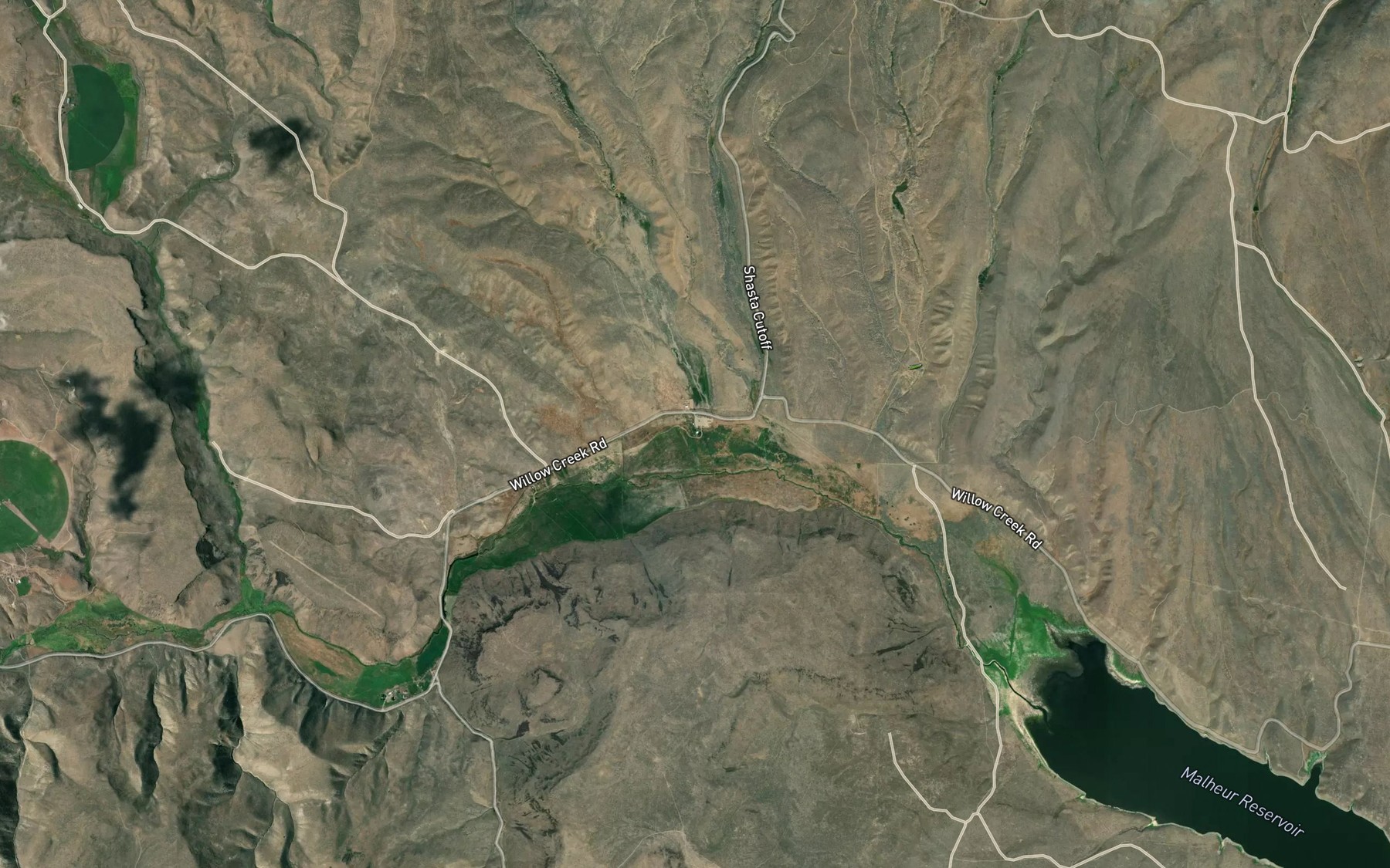 Satellite map of the Rich Creek