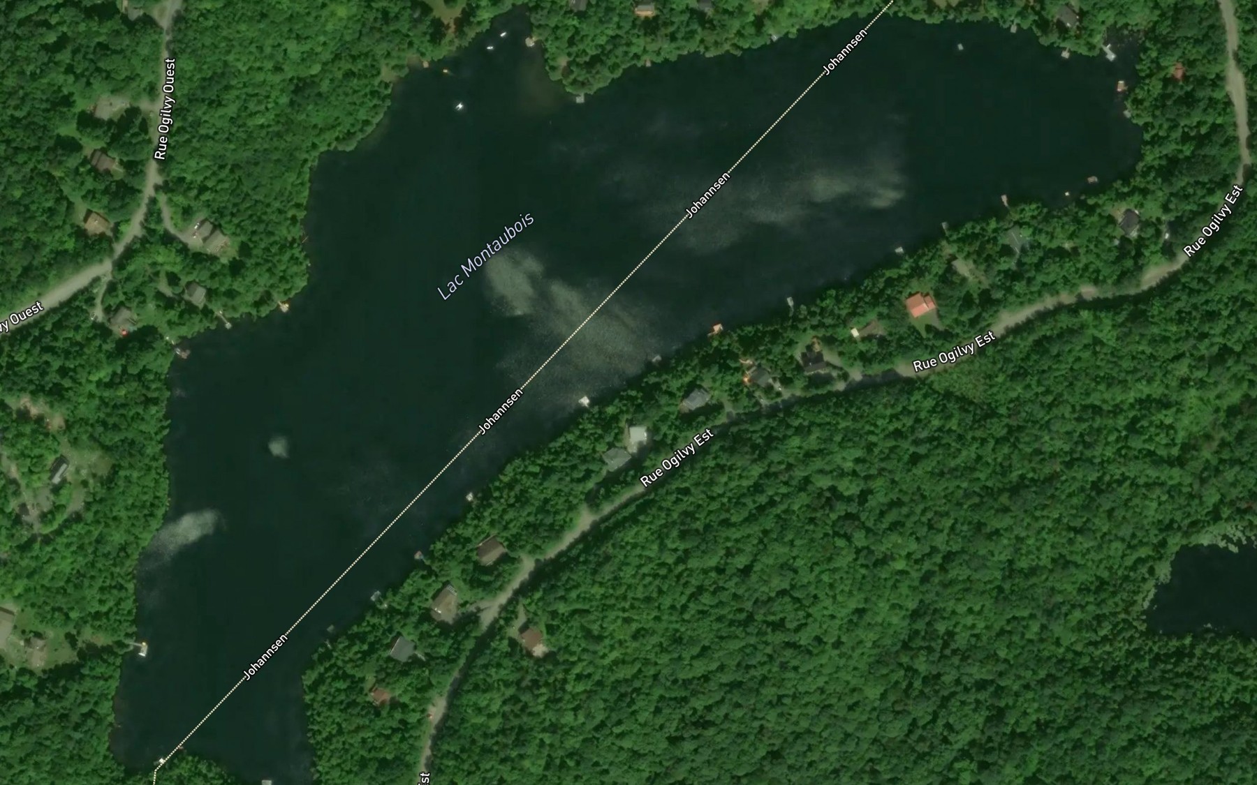 Satellite map of the Lac Montaubois