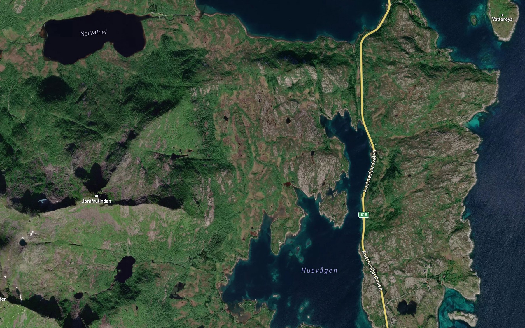 Satellite map of the Smorelva