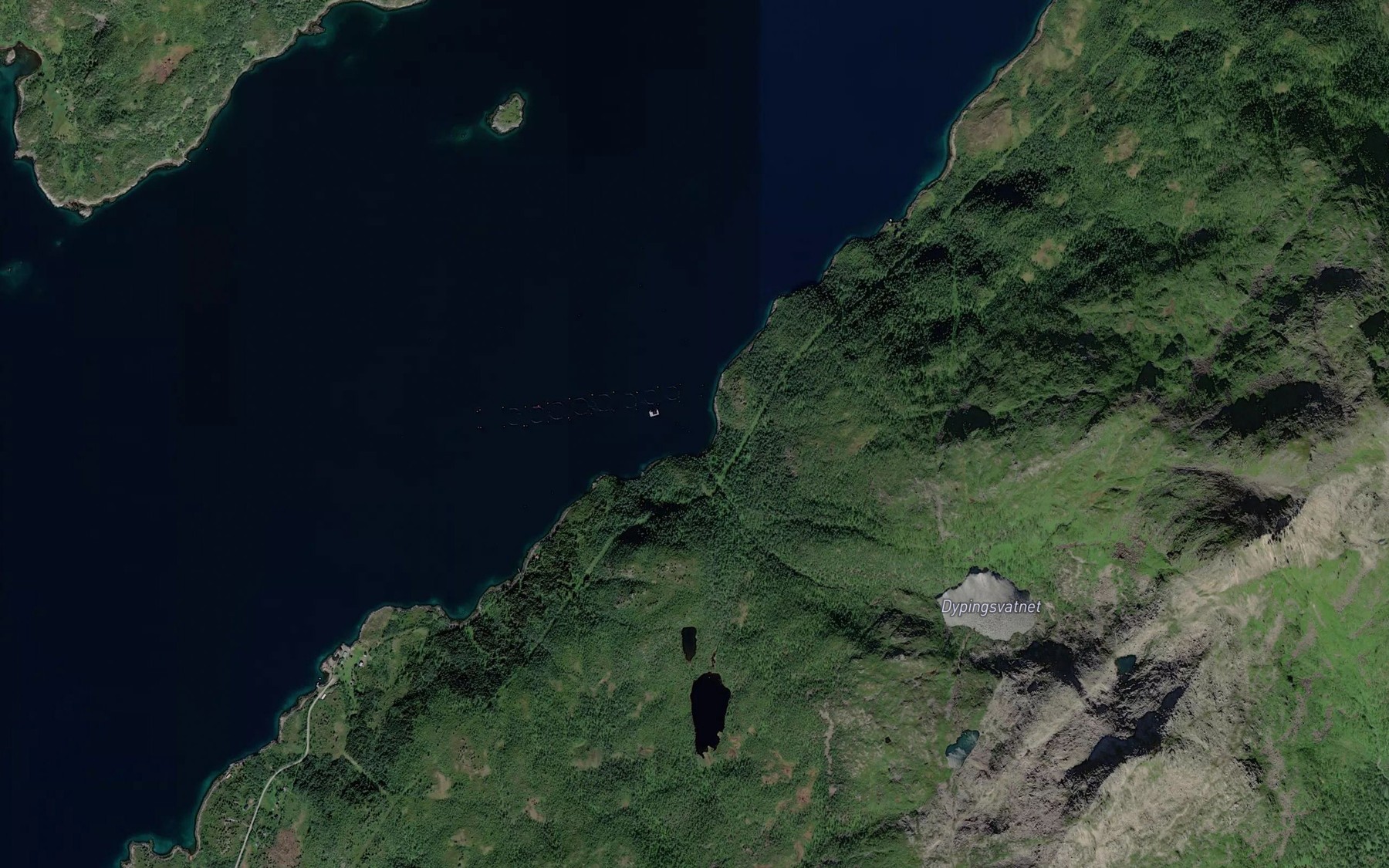 Satellite map of the Dypingen