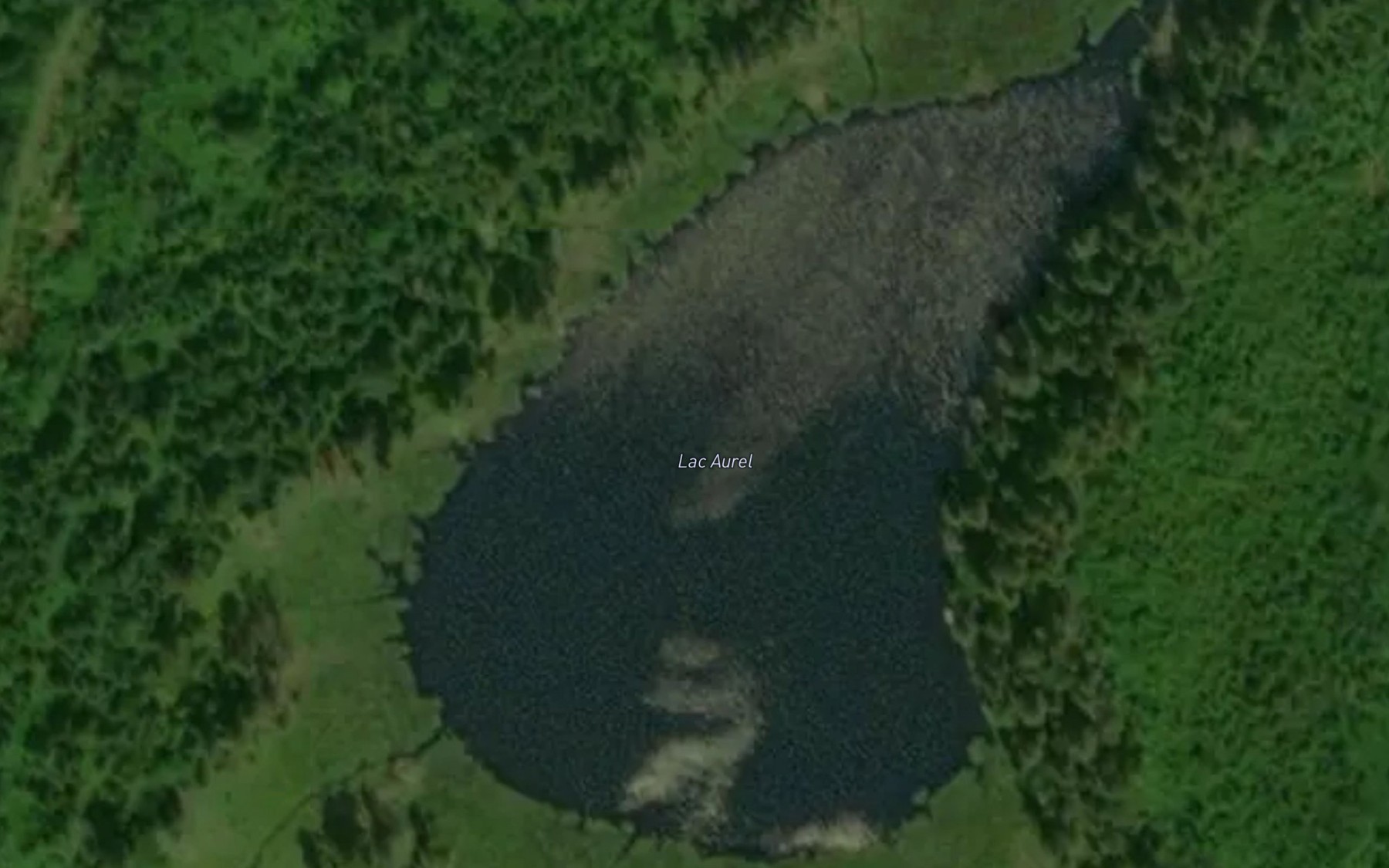 Satellite map of the Lac Aurel