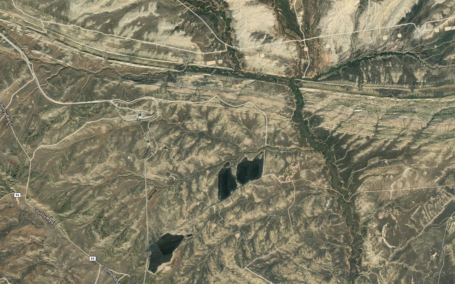 Satellite map of the Darwin Reservoir
