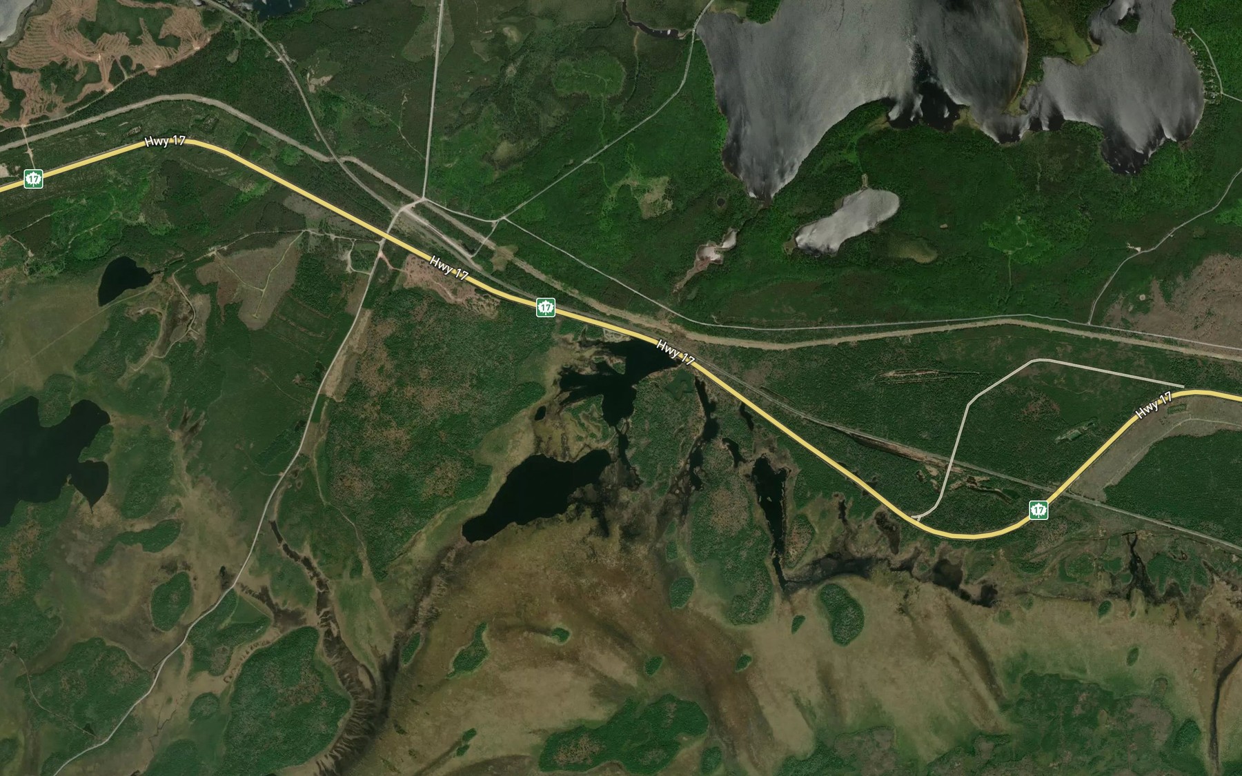 Satellite map of the Lodge Lake