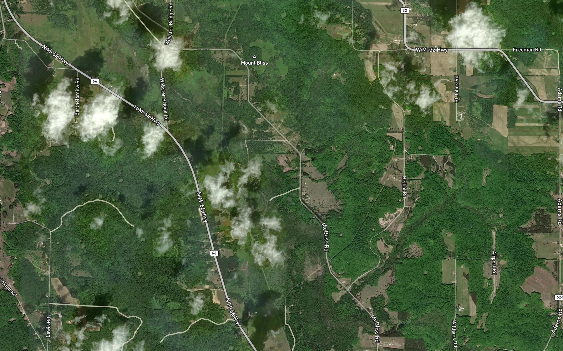 Satellite map of the Gook Creek