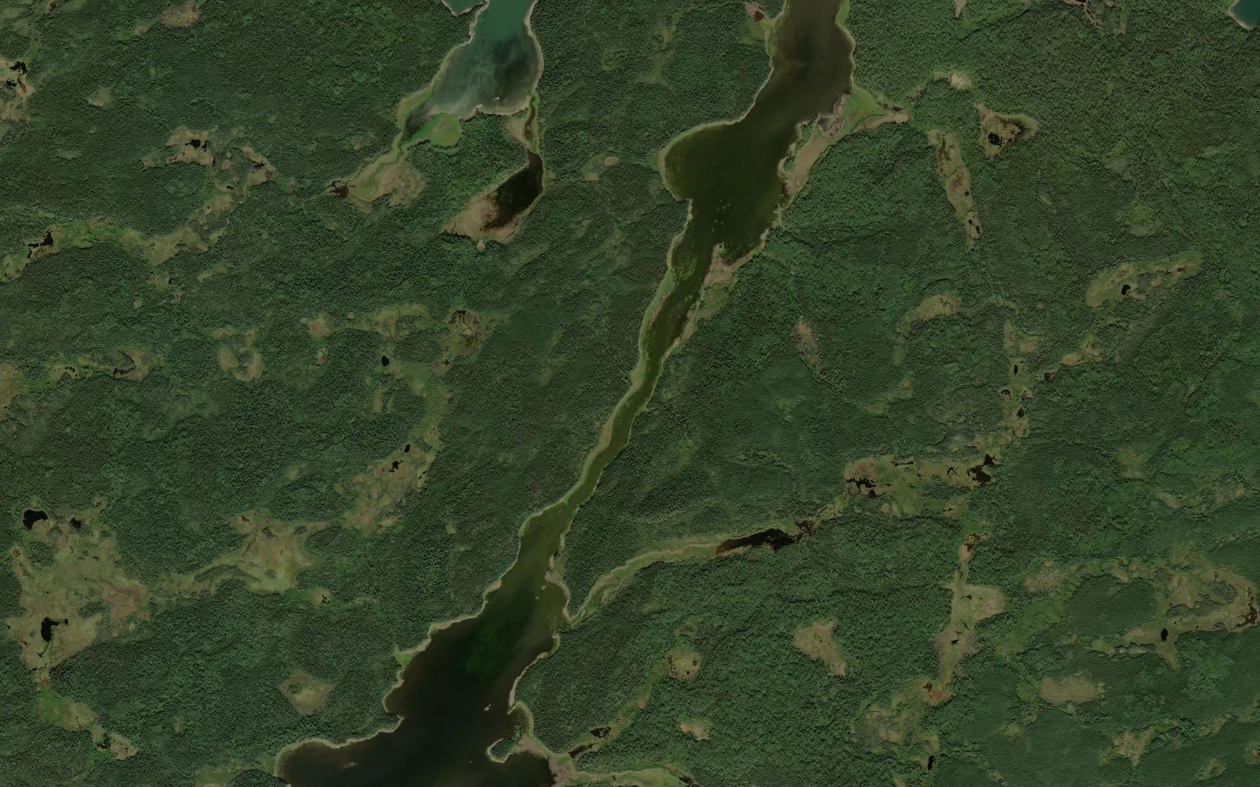 Satellite map of the Robinson Narrows