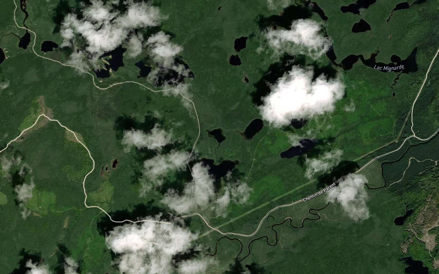 Satellite map of the Lac des Quatre Coups
