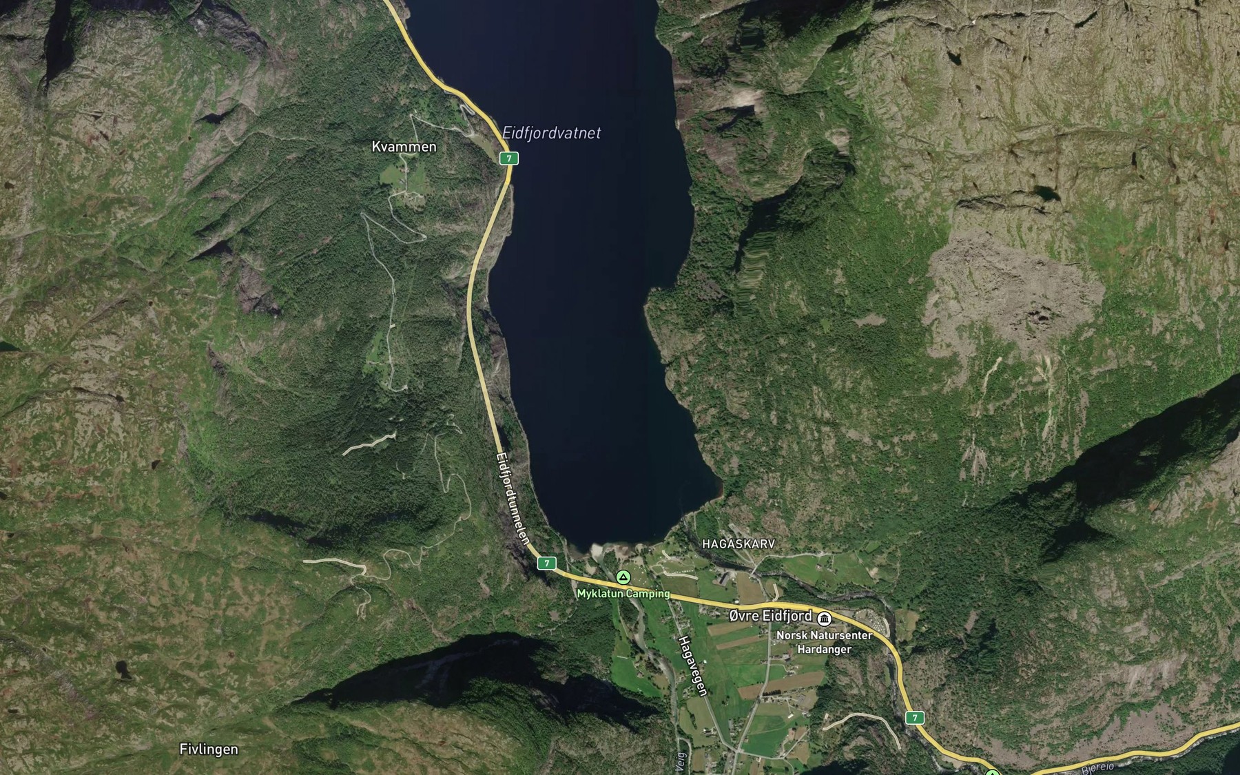 Satellite map of the Veig