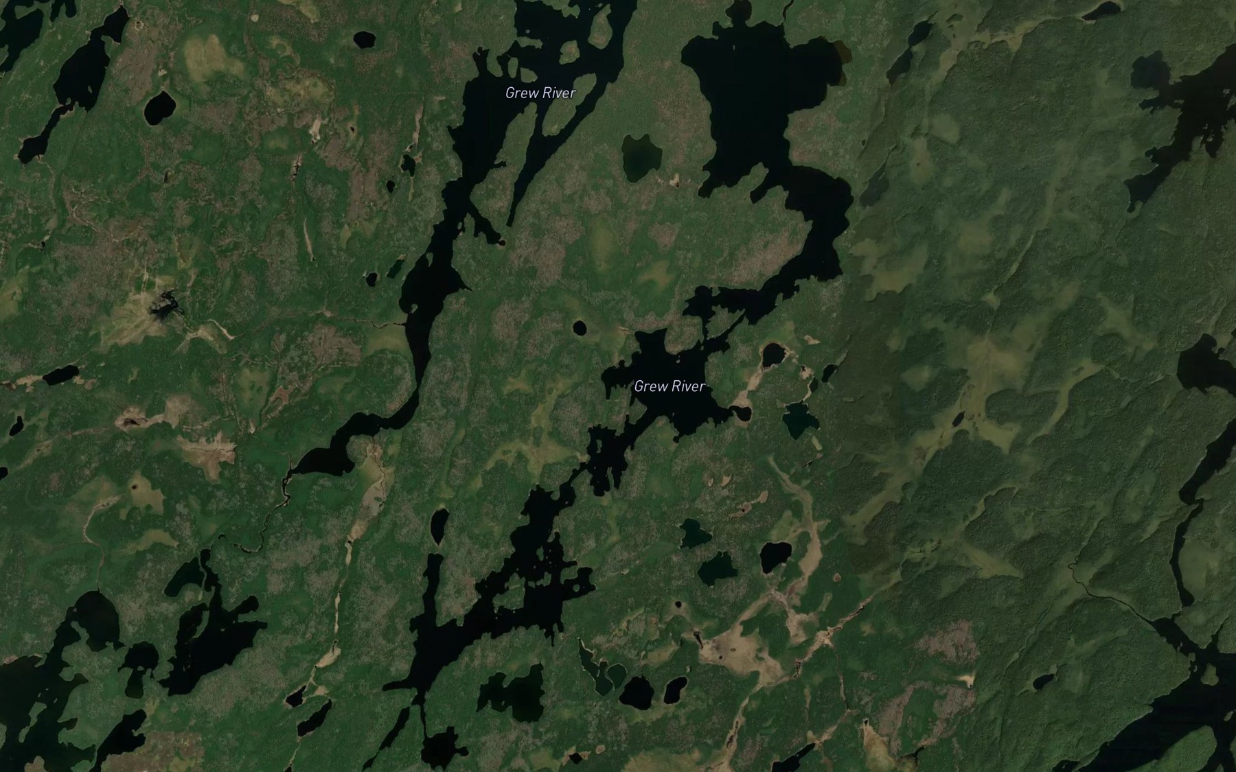 Satellite map of the Grew Lake