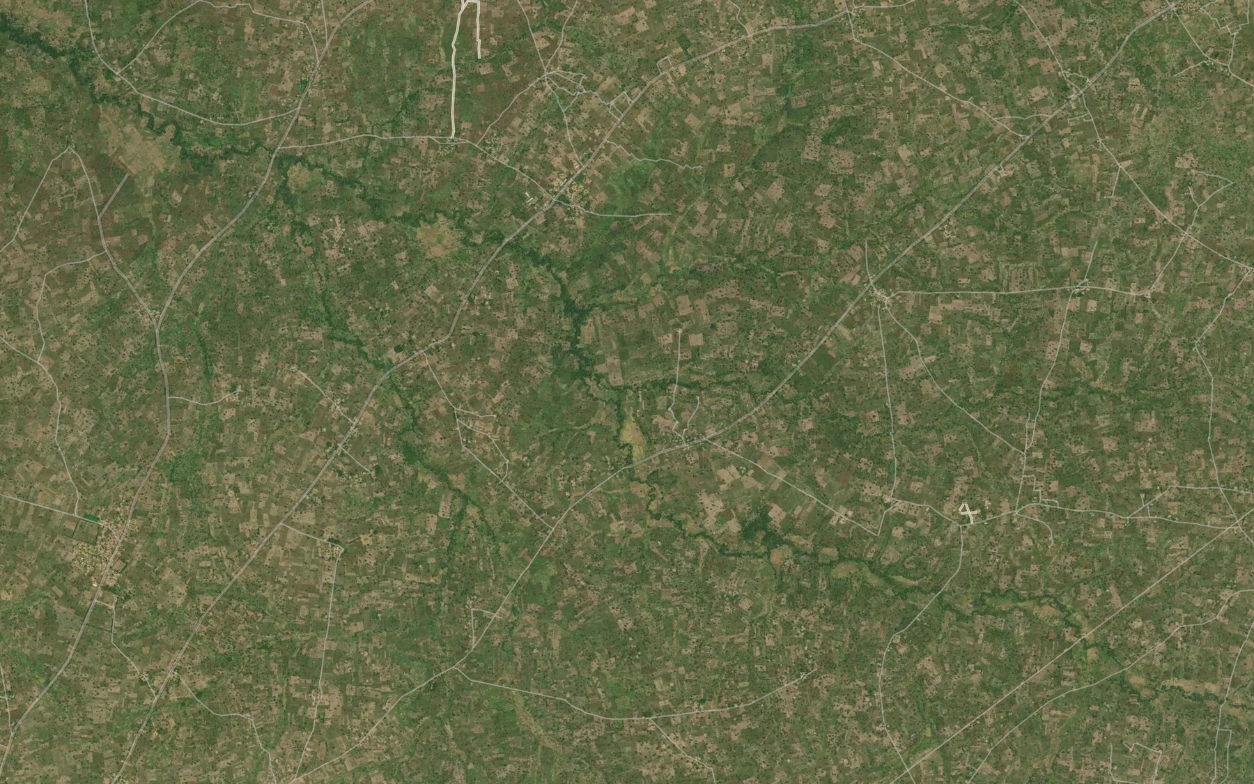 Satellite map of the Akpondope River