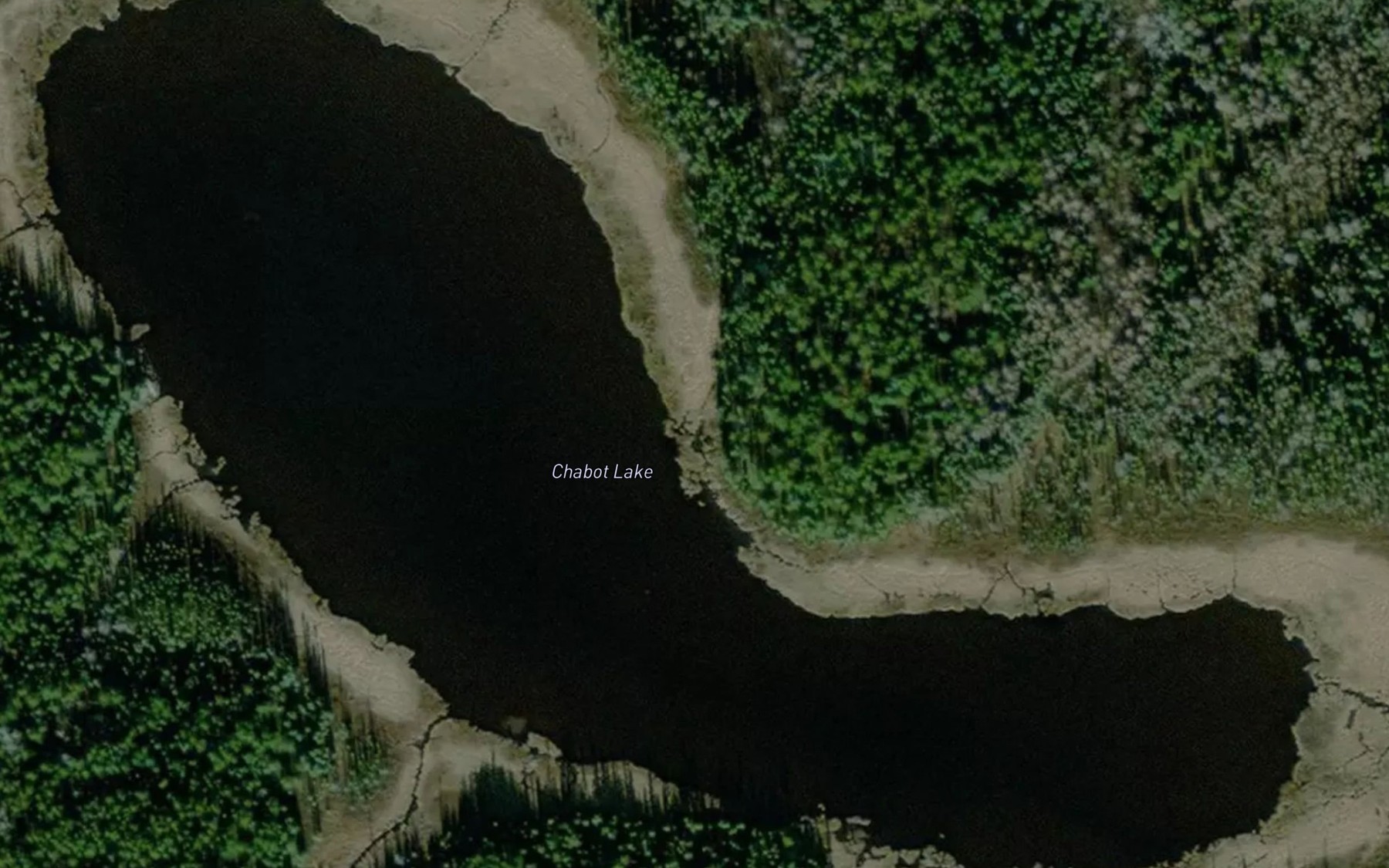 Satellite map of the Chabot Lake