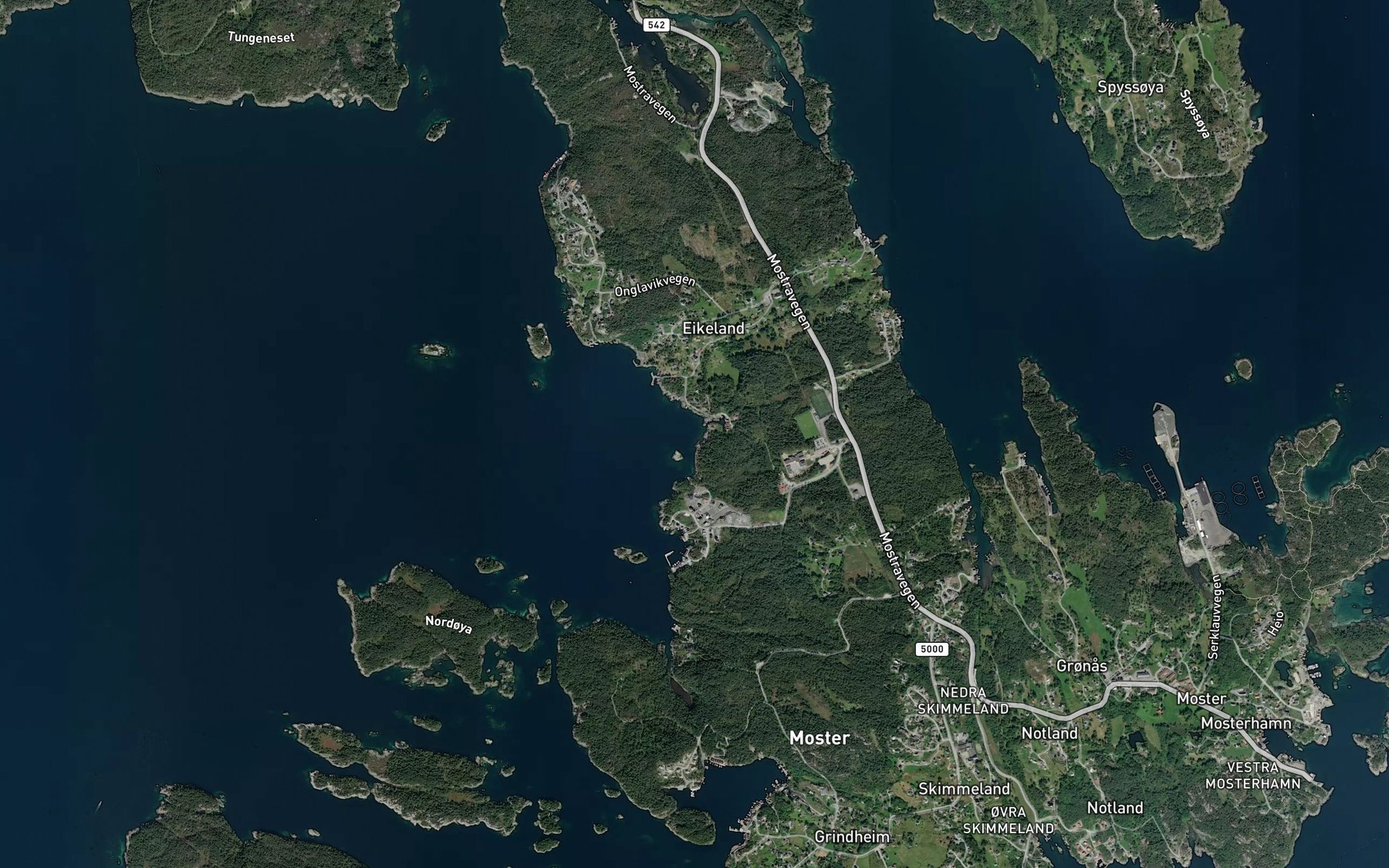 Satellite map of the Faeravagen
