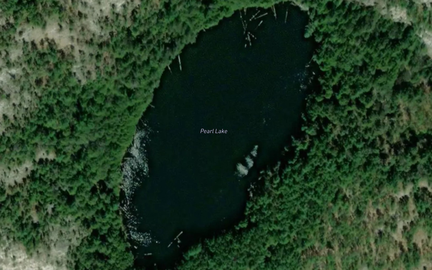 Satellite map of the Pearl Lake