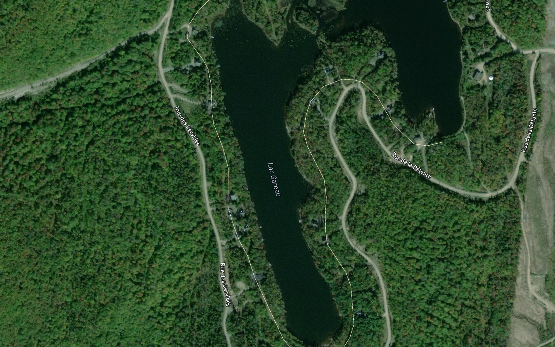 Satellite map of the Lac Gareau