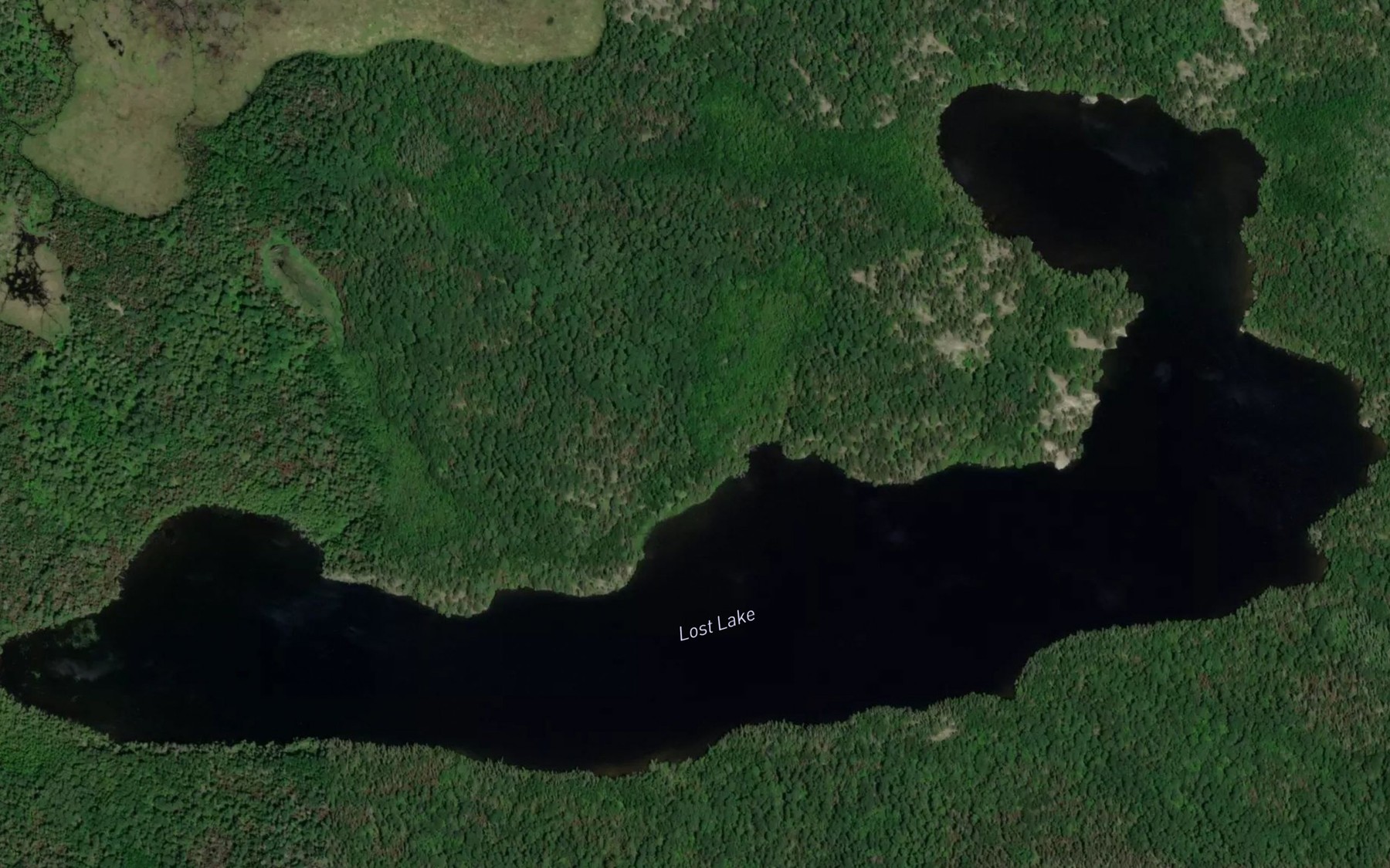 Satellite map of the Lost Lake