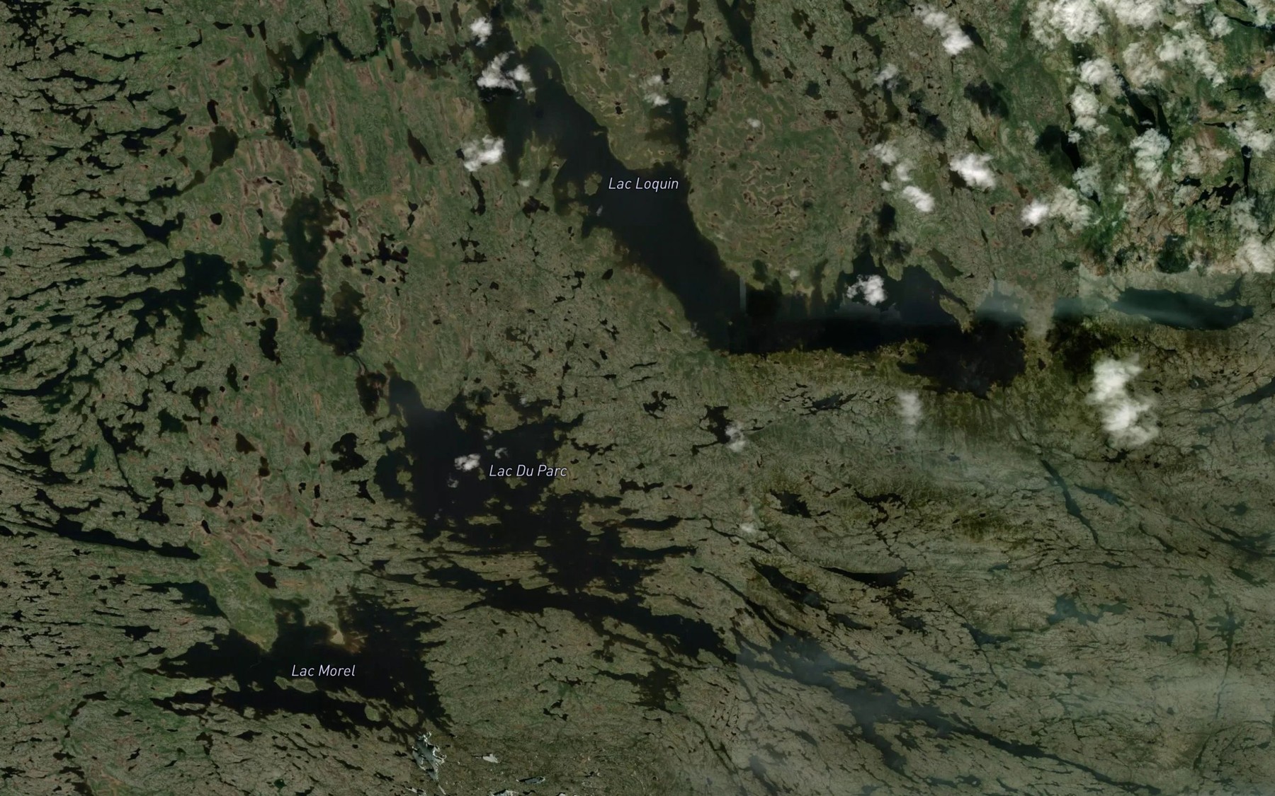 Satellite map of the Lac Du Parc