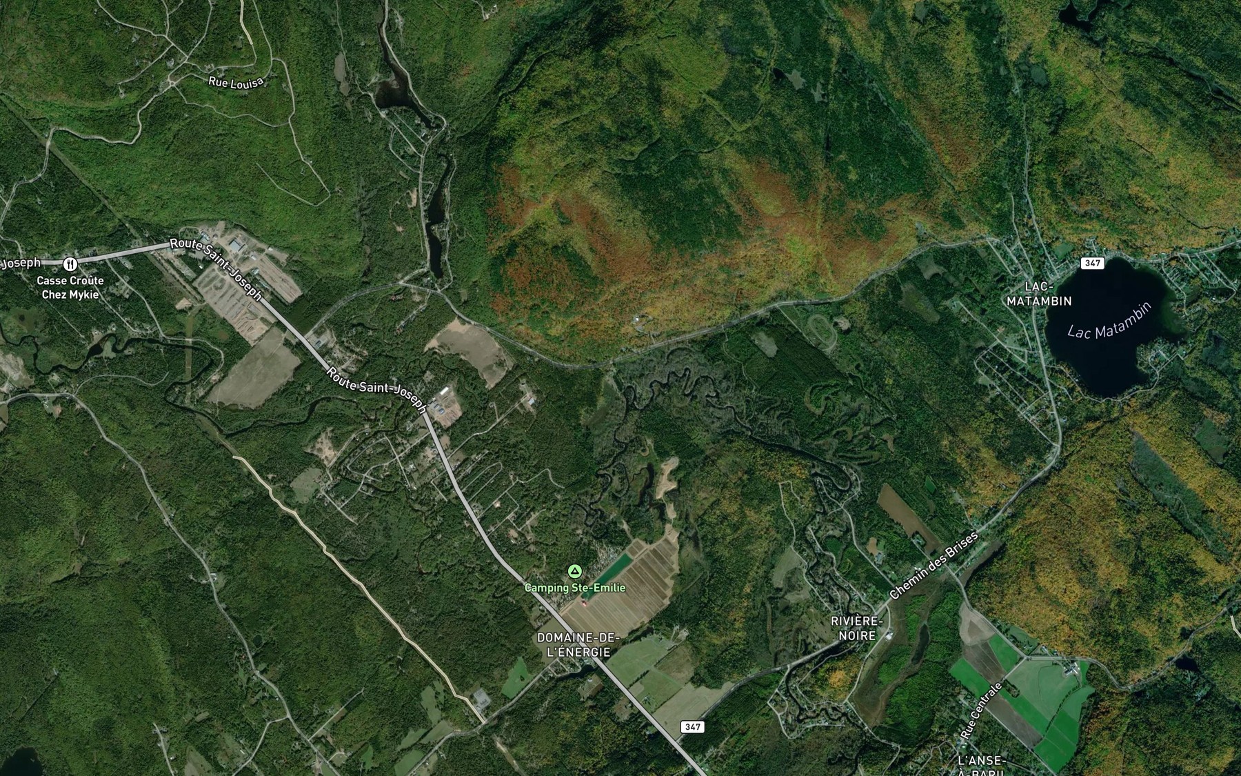 Satellite map of the Lac Pierre