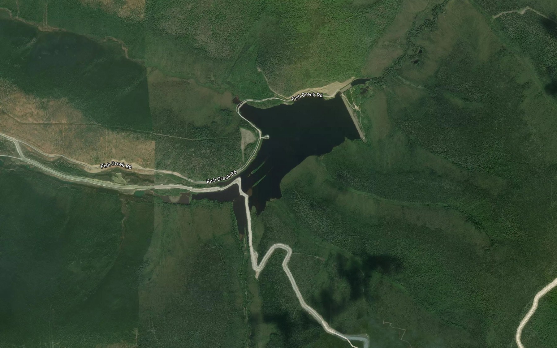 Satellite map of the Last Chance Creek