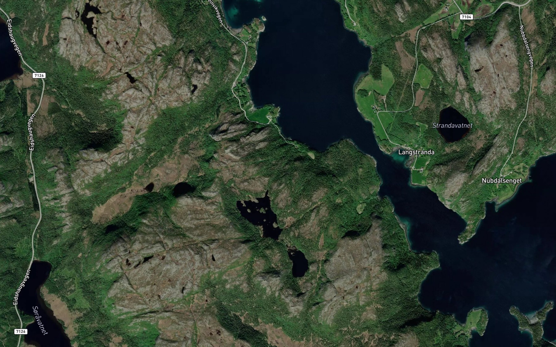 Satellite map of the Vikabekken
