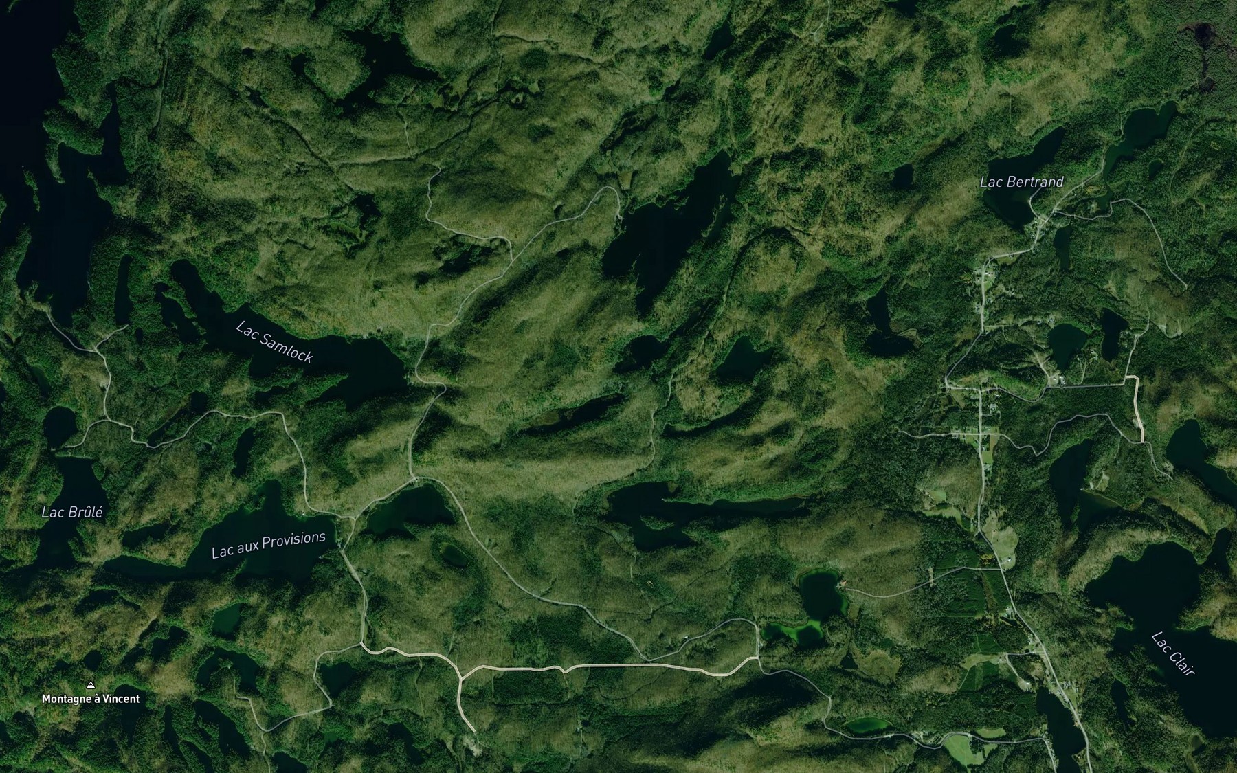 Satellite map of the Lacs de la Boue