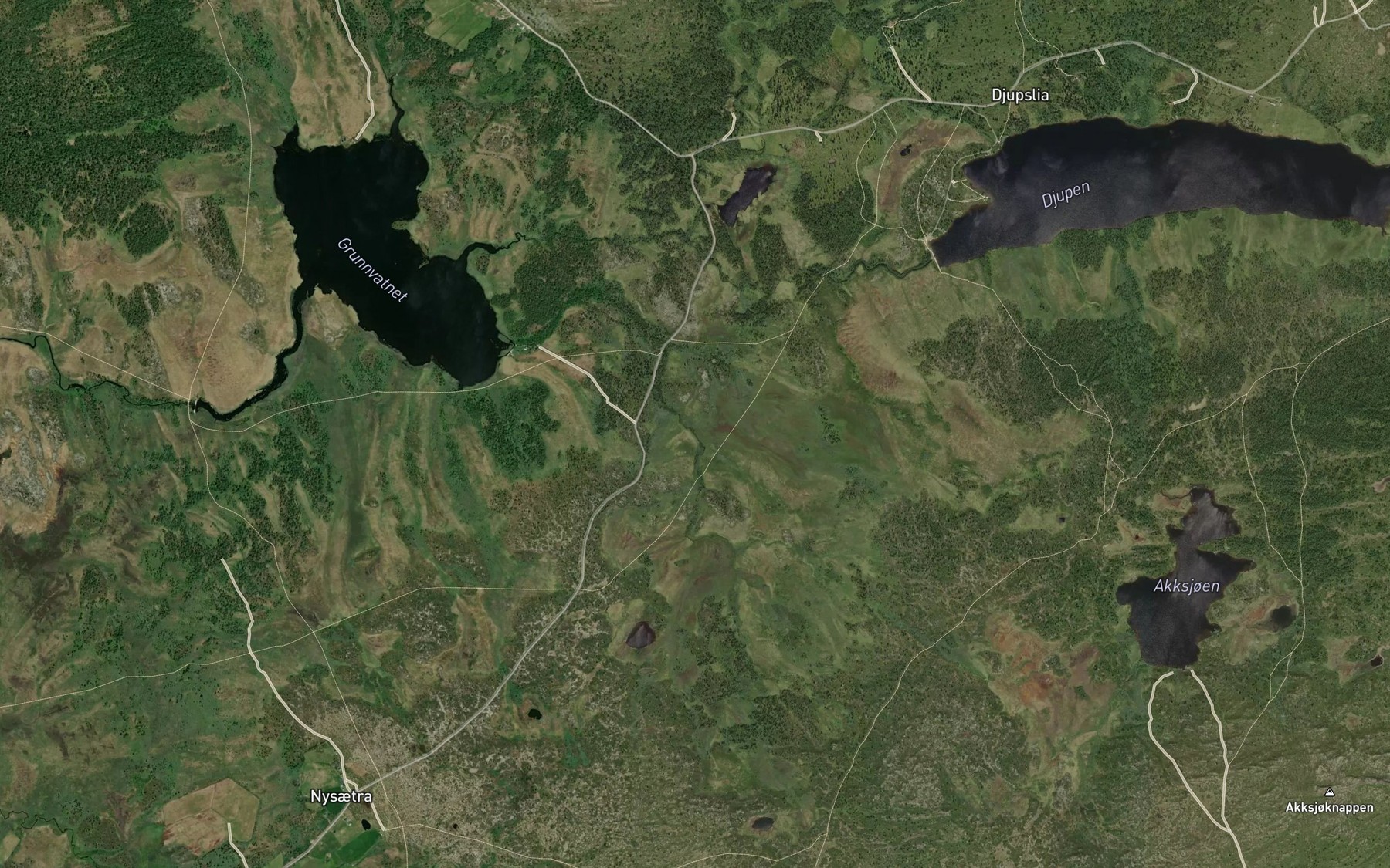 Satellite map of the Holbekken