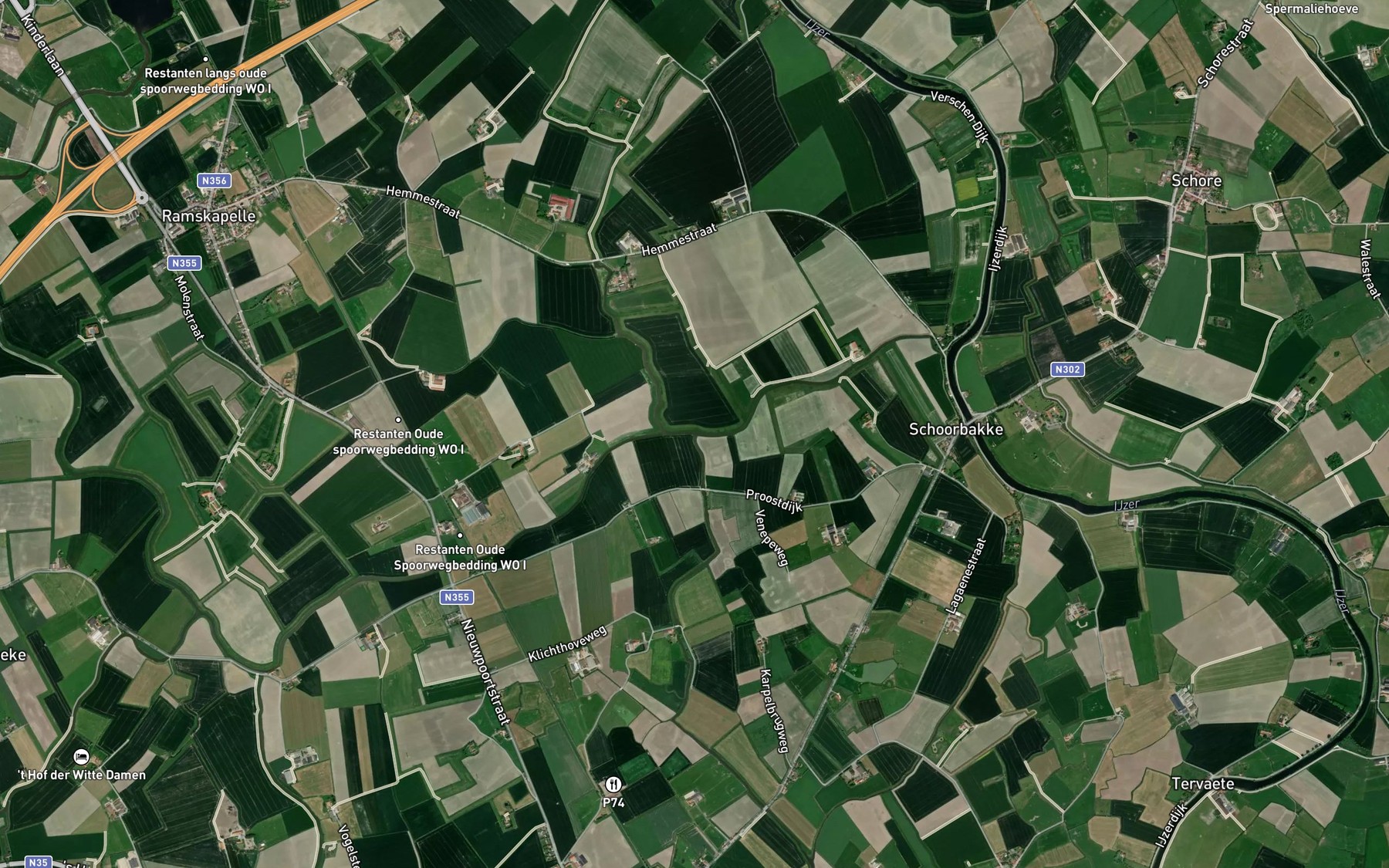 Satellite map of the Grote Beverdijkvaart