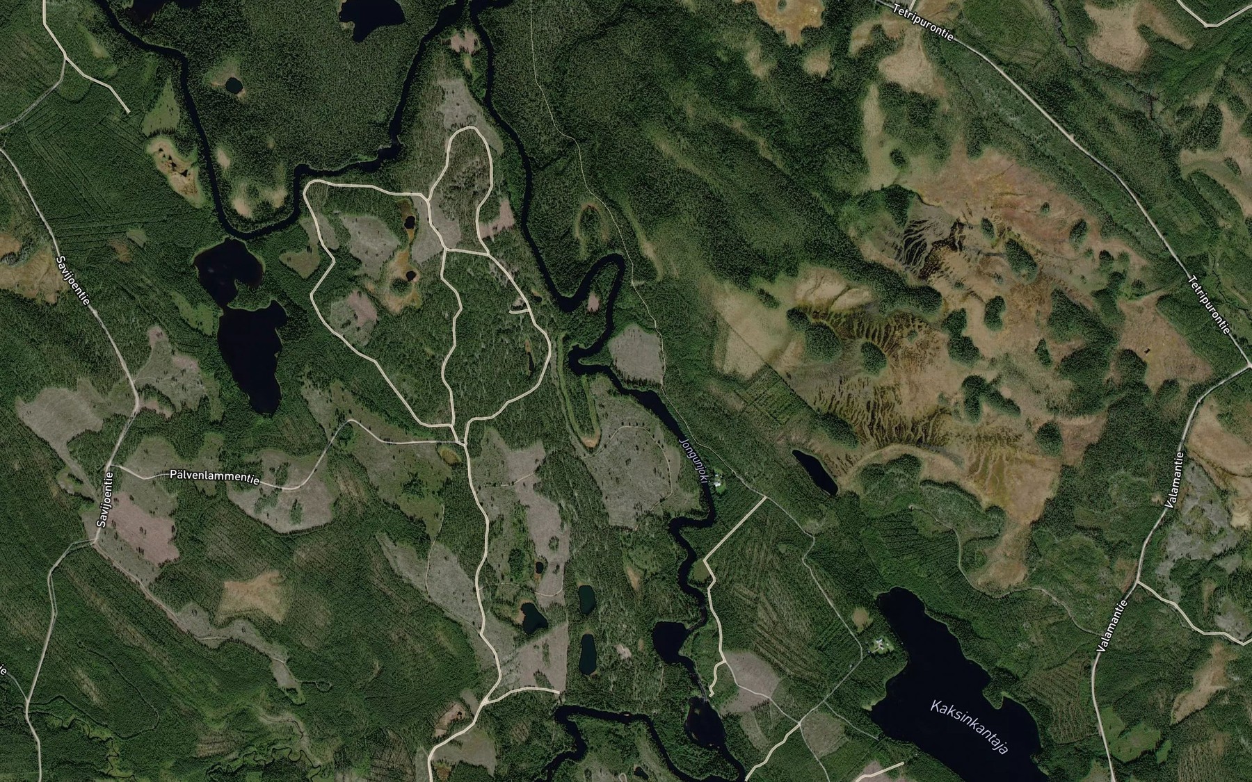 Satellite map of the Tohisevankoski