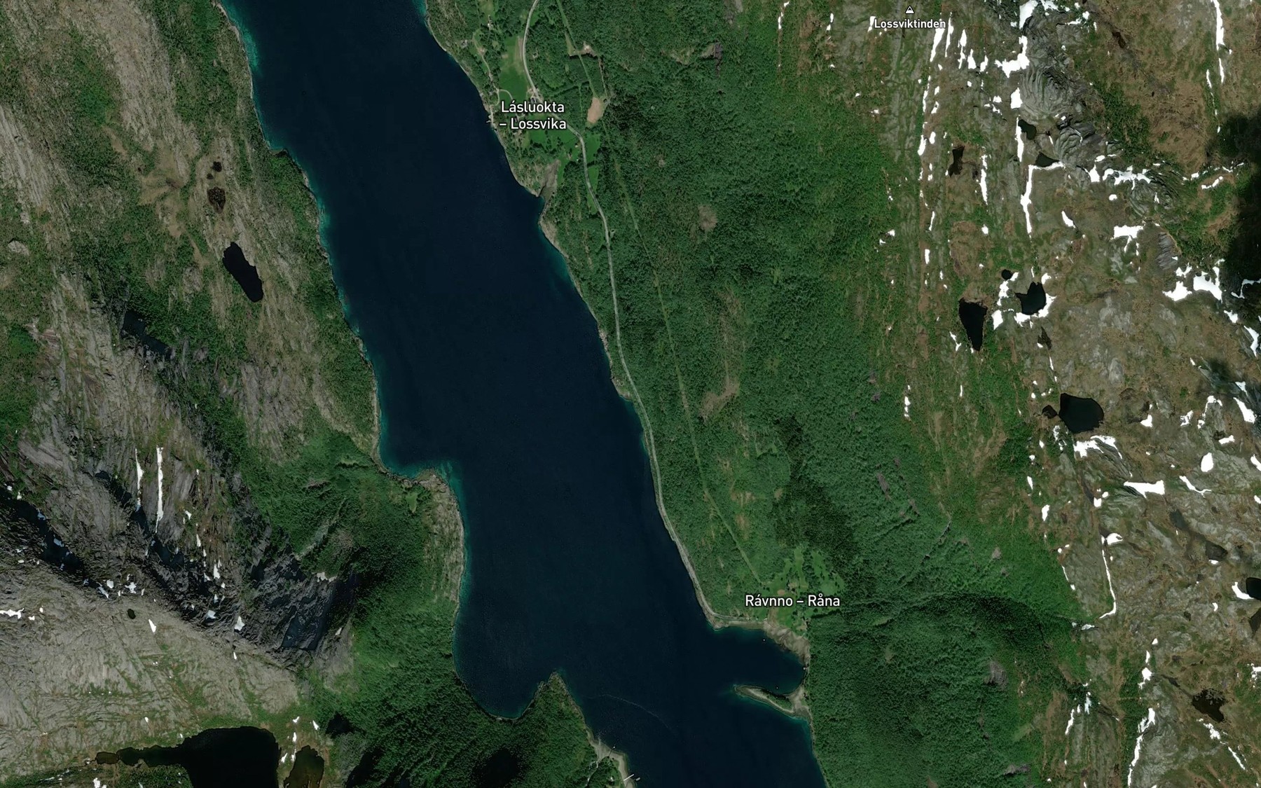 Satellite map of the Torvbergvika