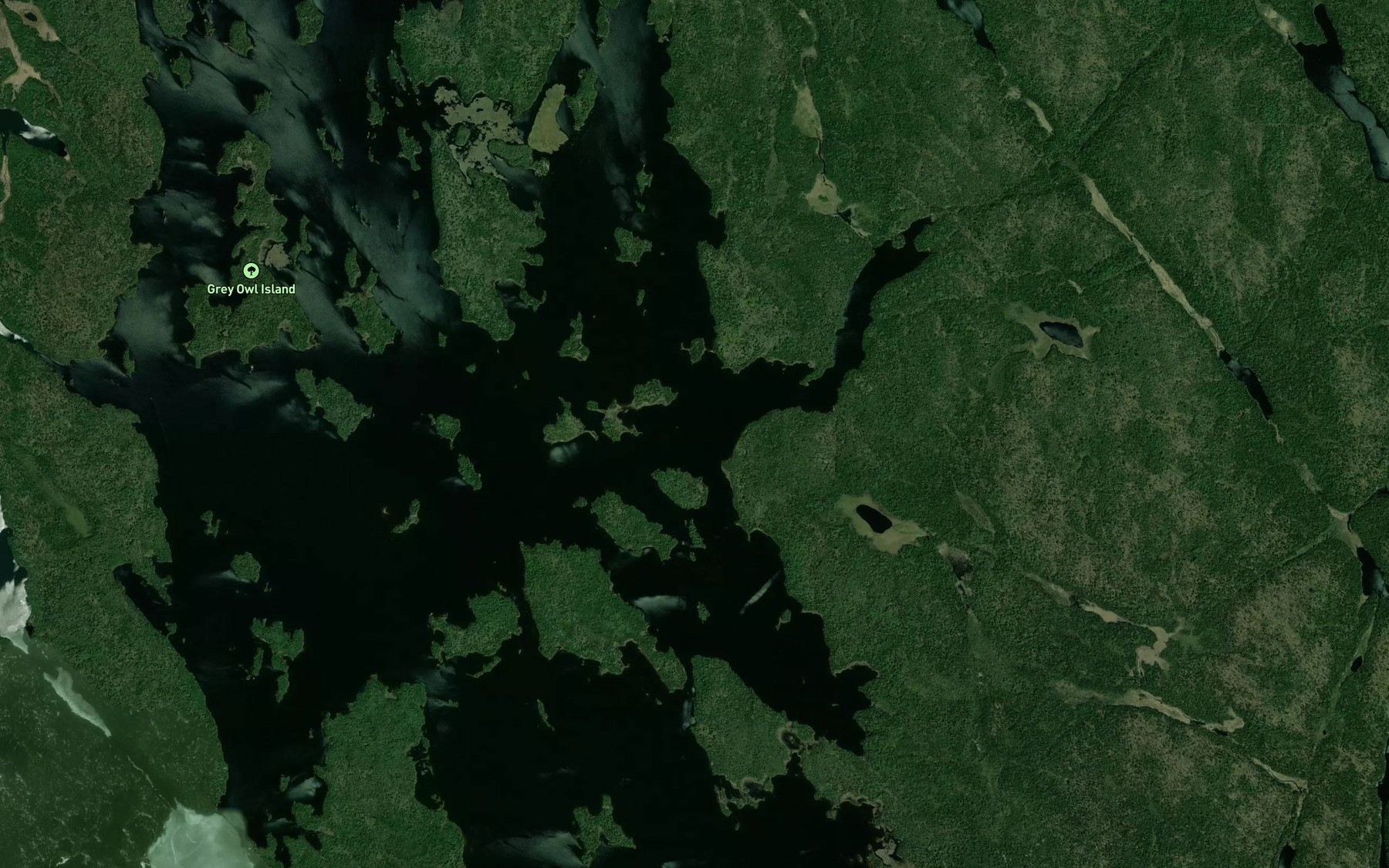 Satellite map of the Metagama Bay