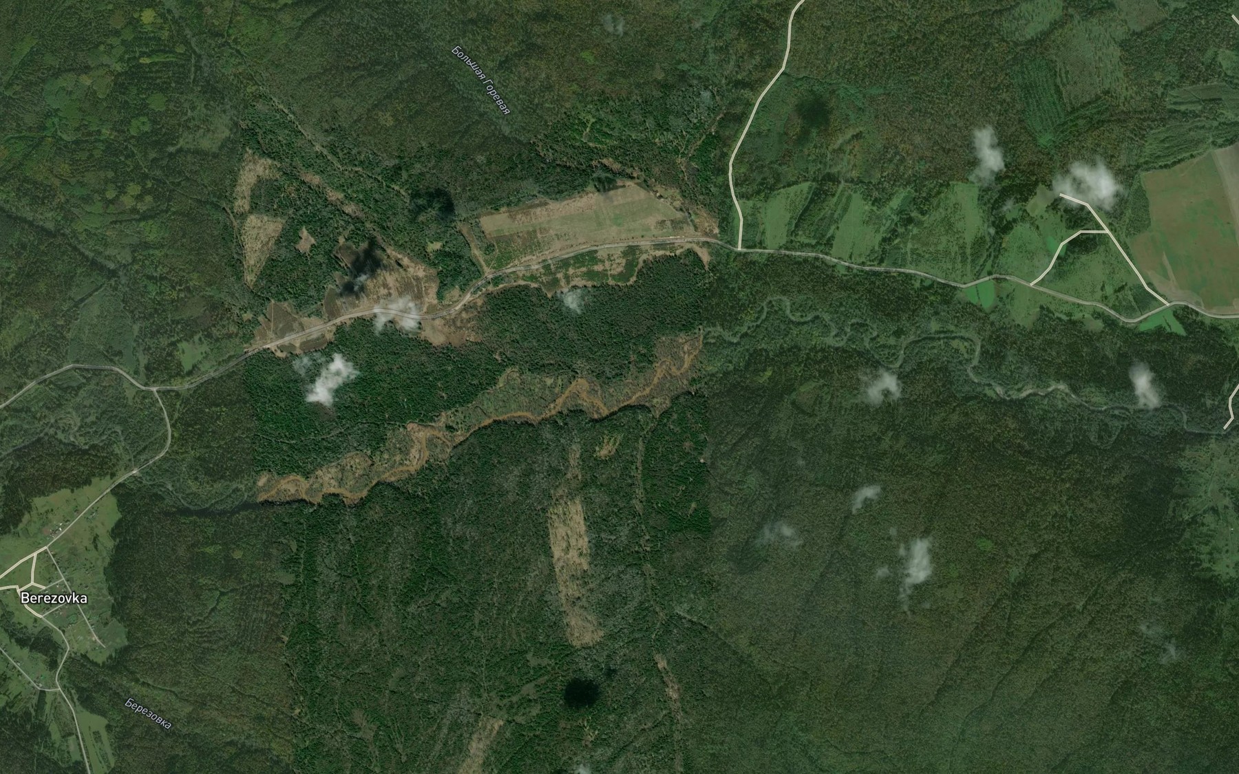 Satellite map of the Malaya Garevaya