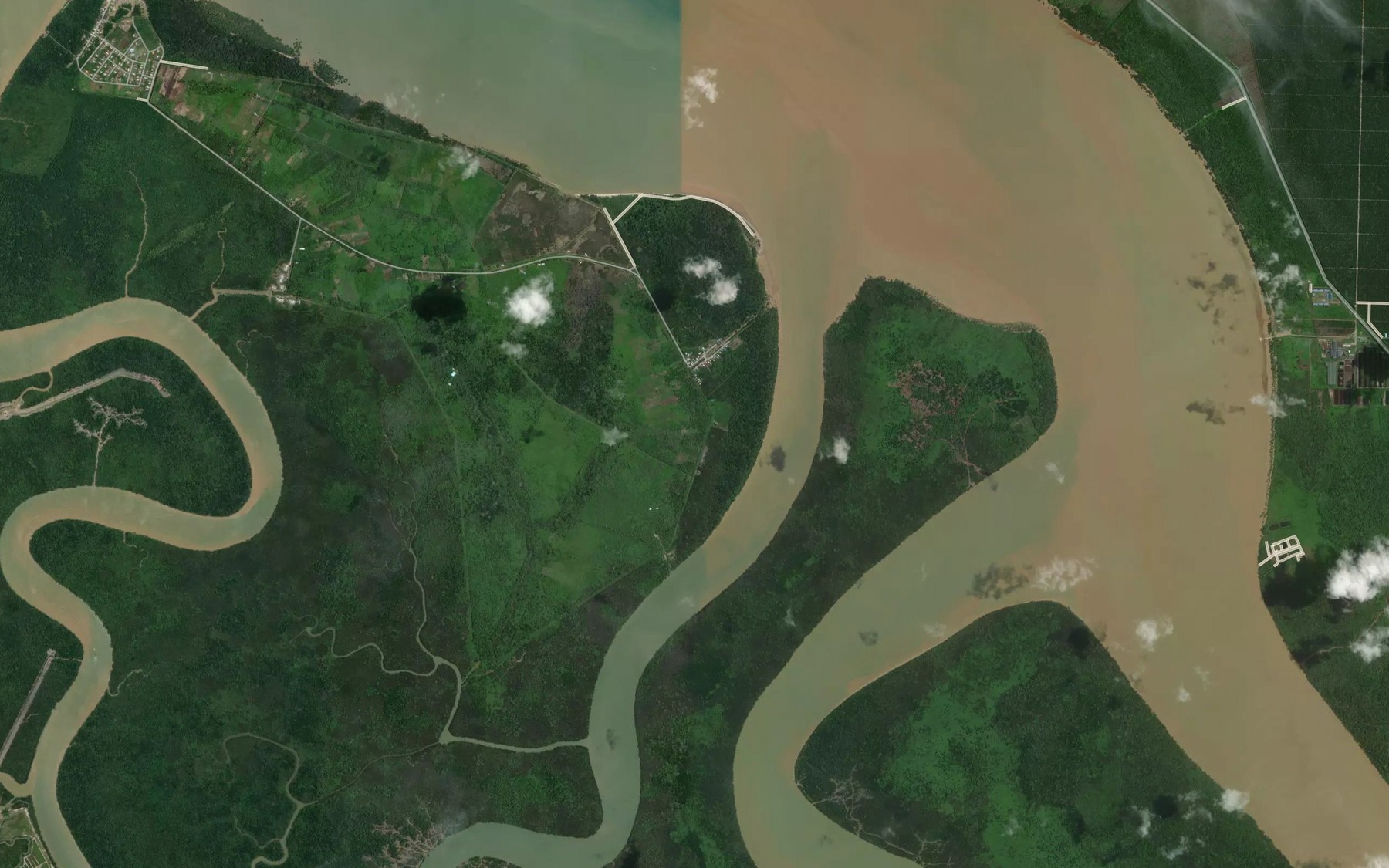 Satellite map of the Sungai Bangau