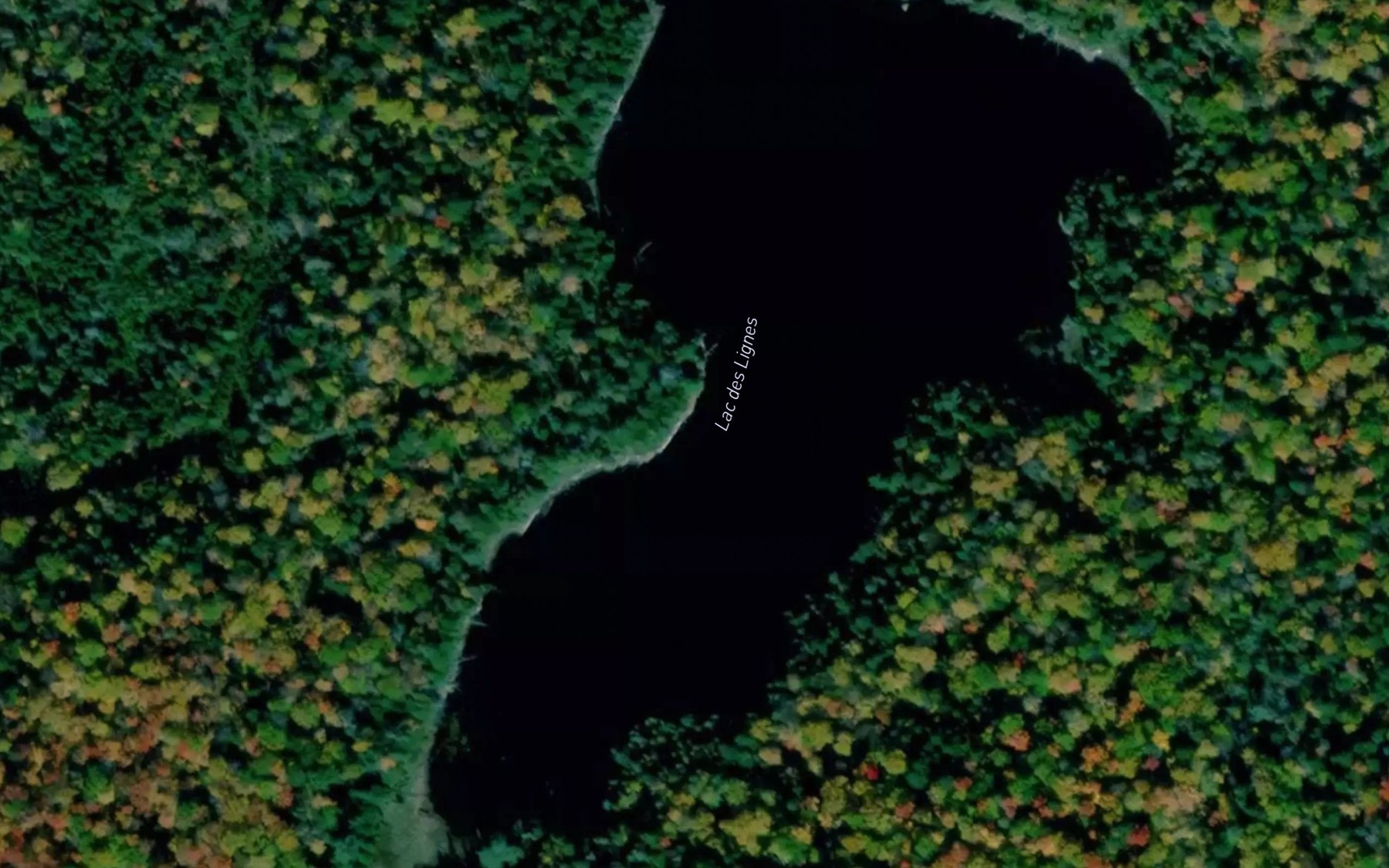 Satellite map of the Lac des Lignes