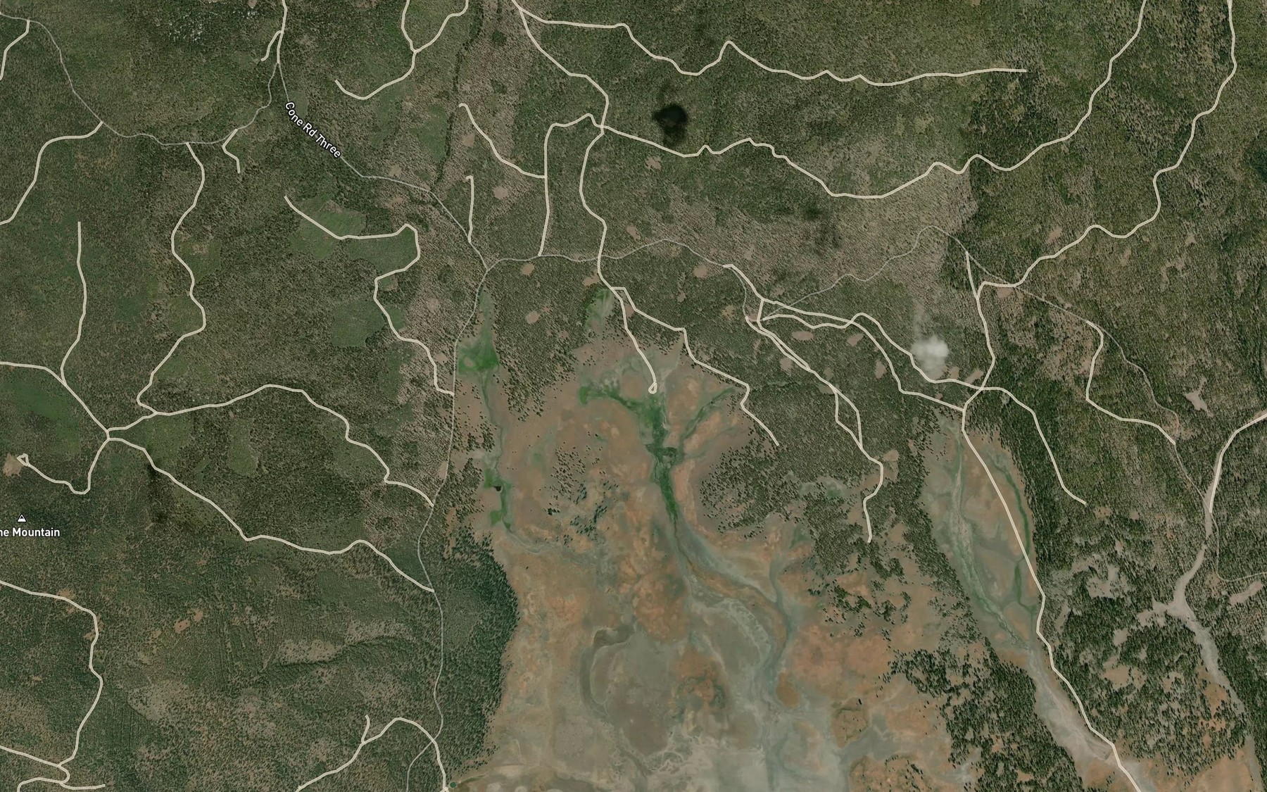 Satellite map of the Dixie Spring