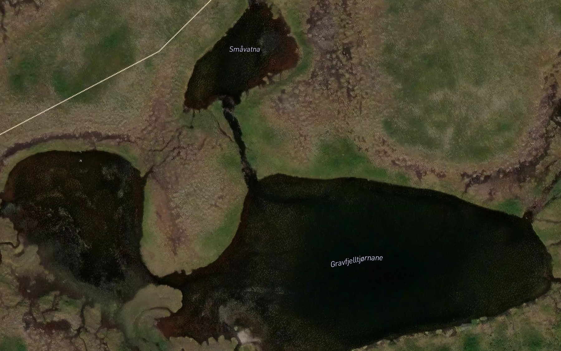 Satellite map of the Smavatna