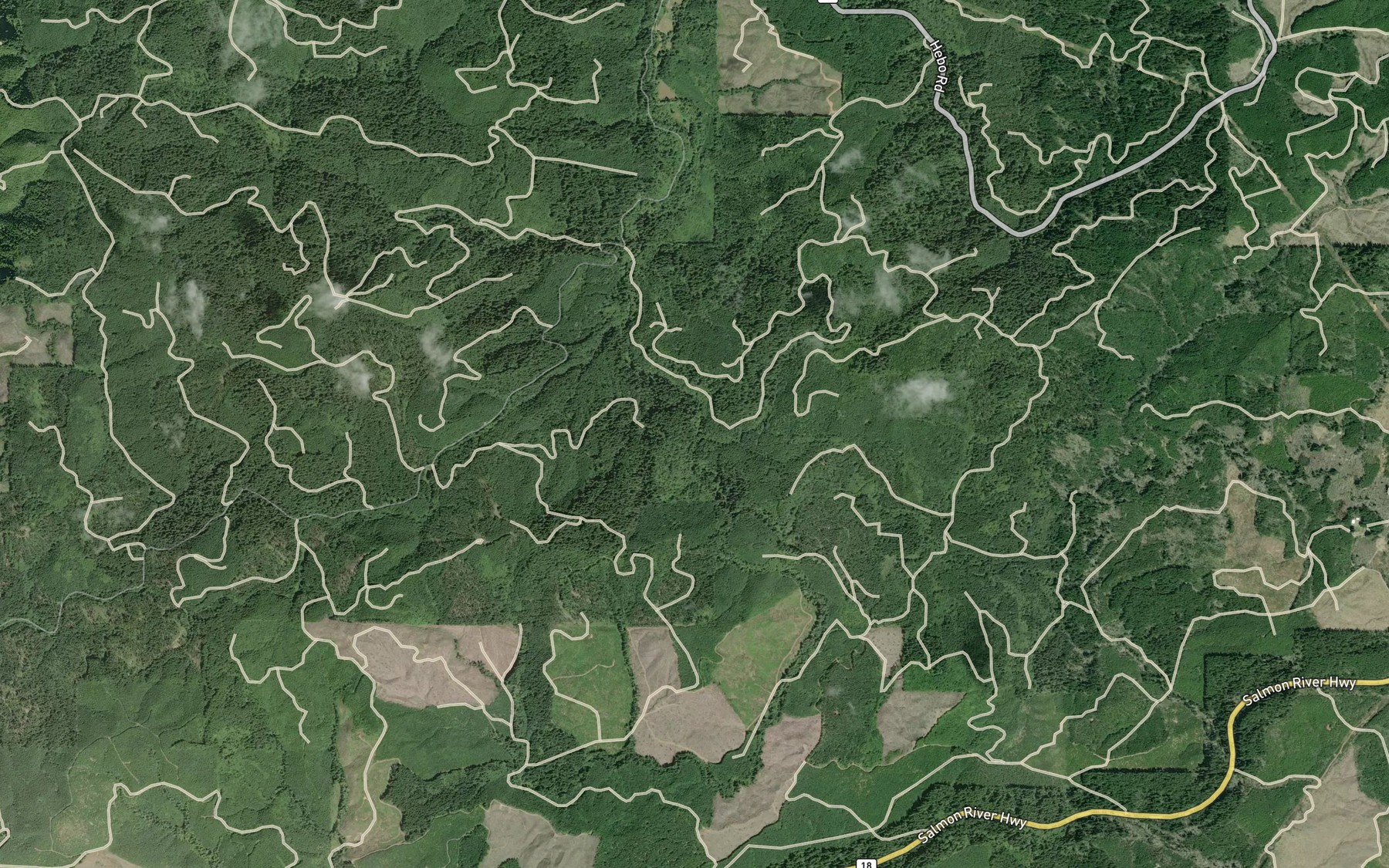 Satellite map of the Conklin Creek