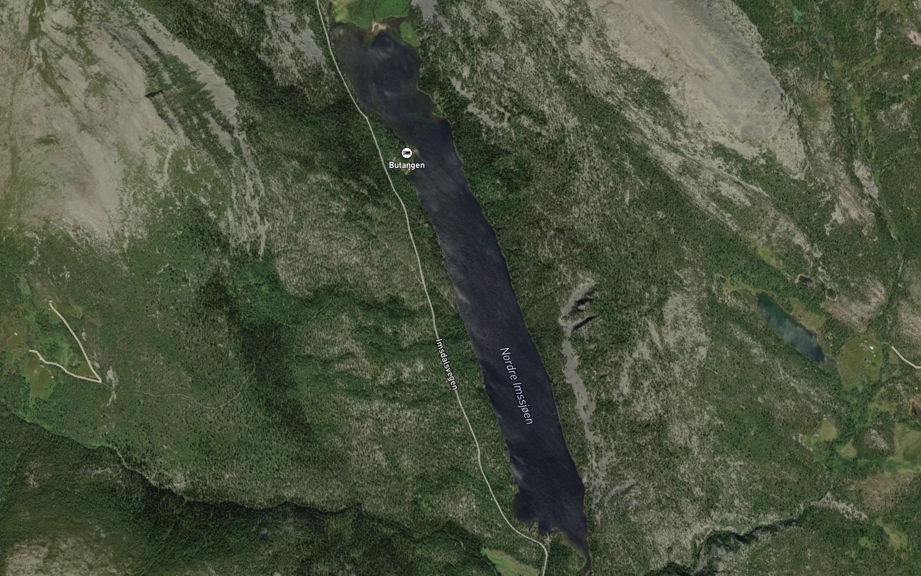 Satellite map of the Imssjoen,nordre