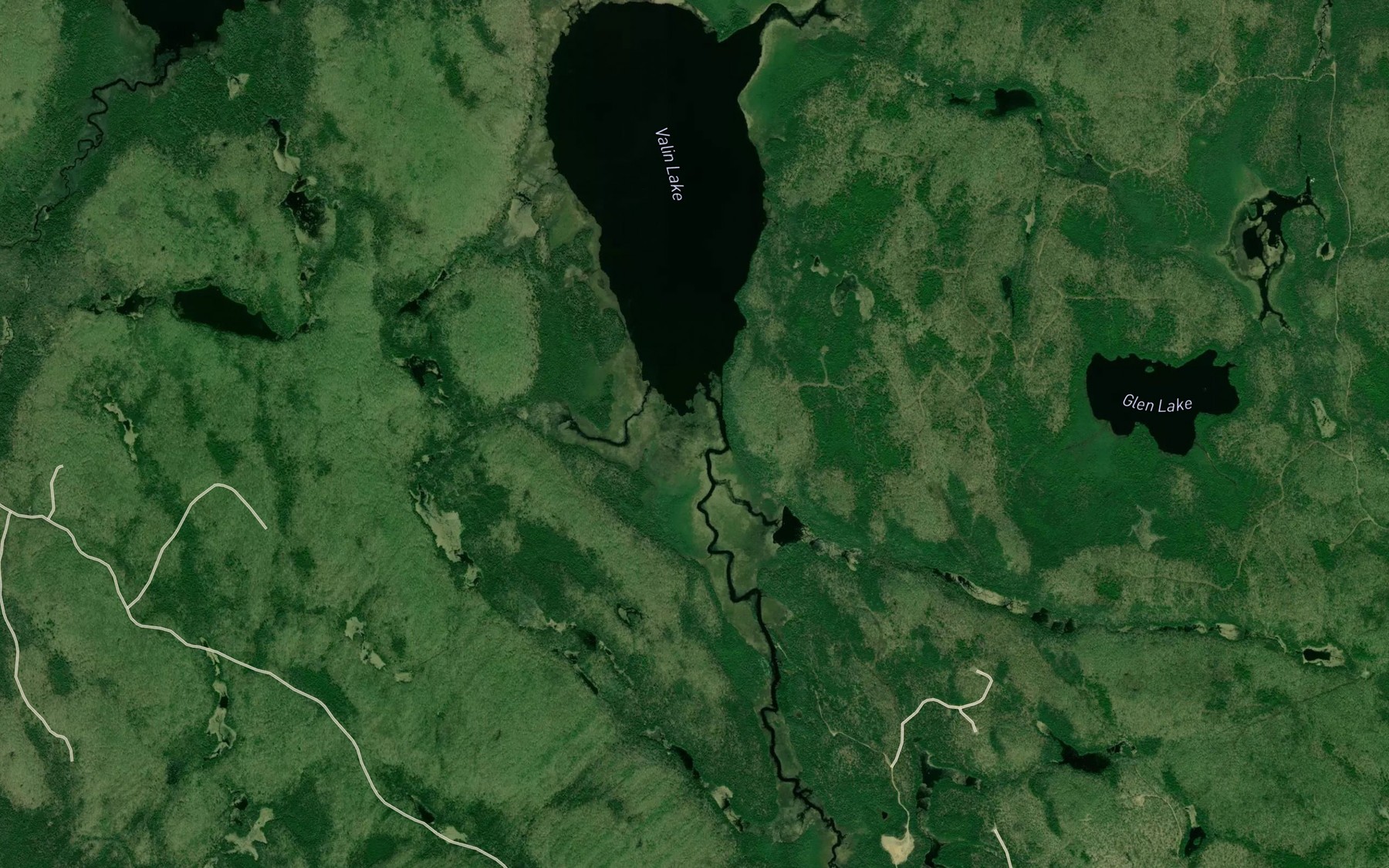 Satellite map of the Valin Lake