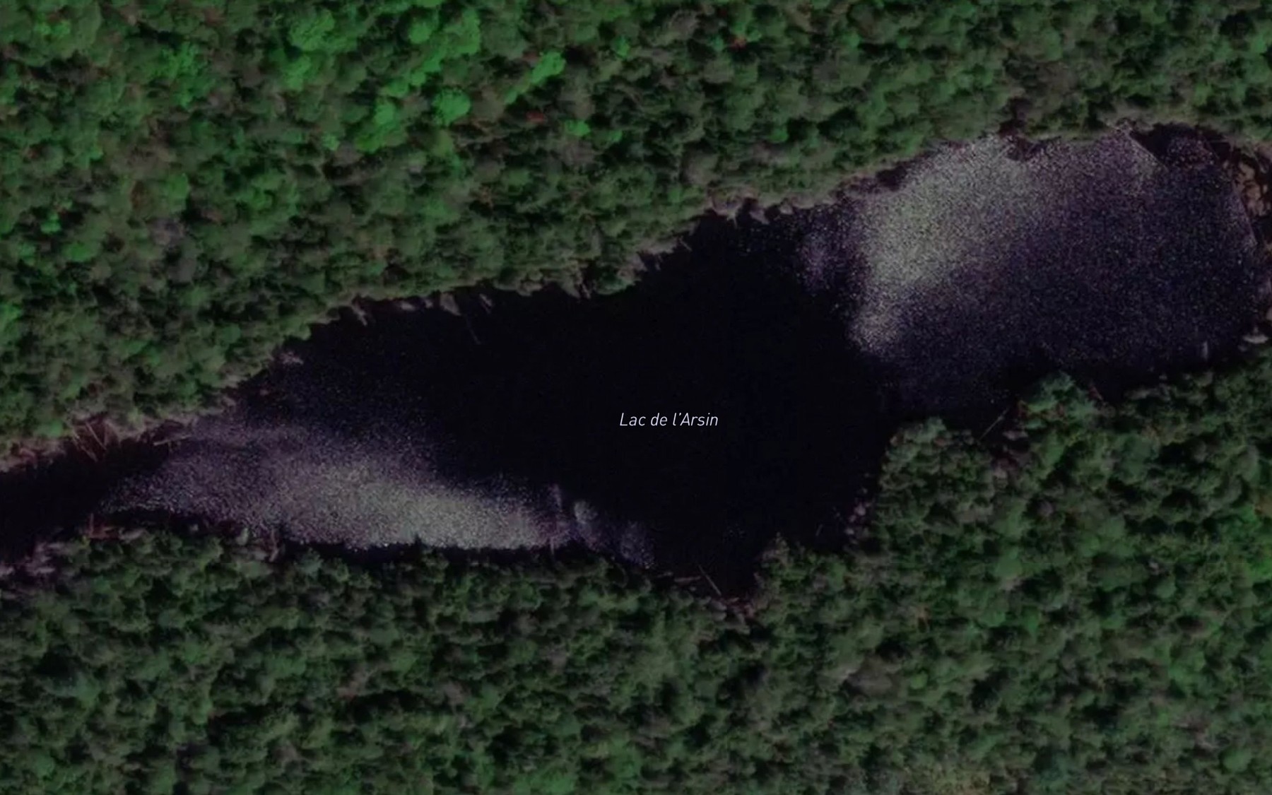 Satellite map of the Lac de l'Arsin