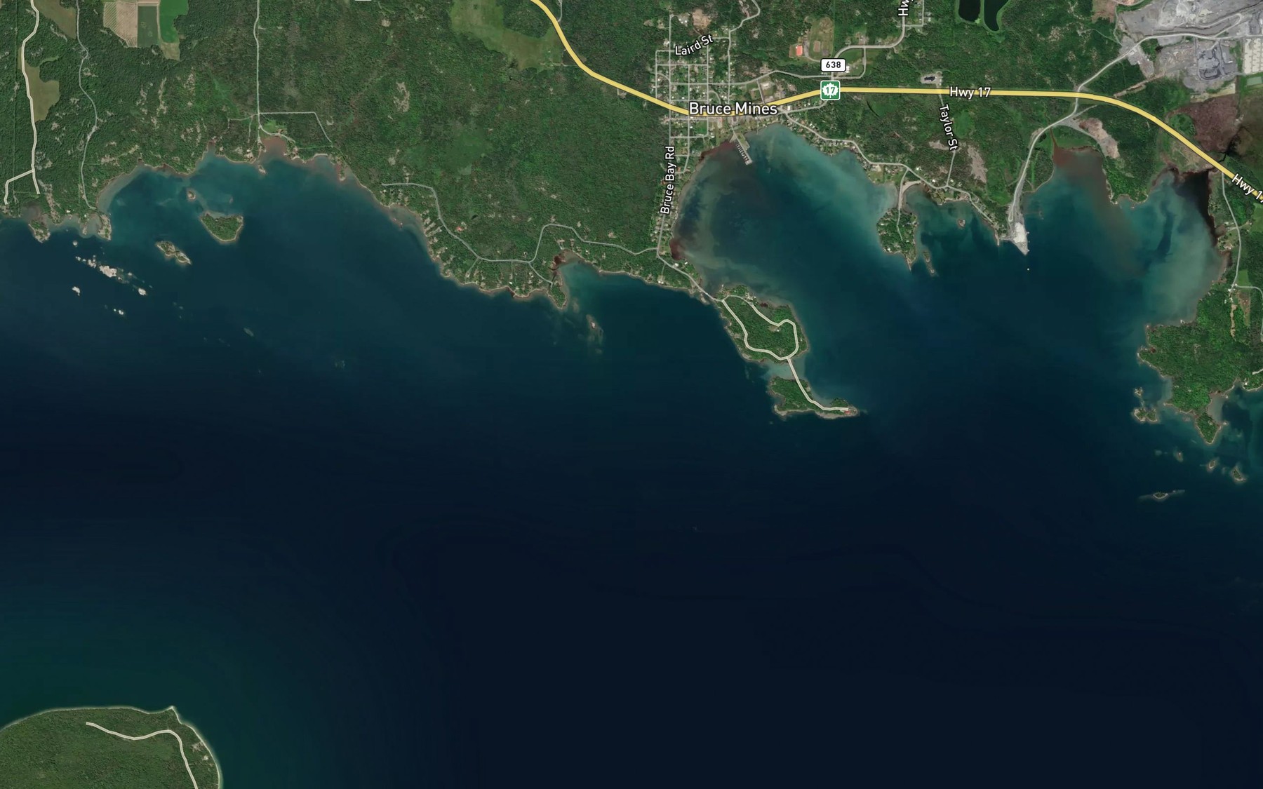 Satellite map of the McKay Reef