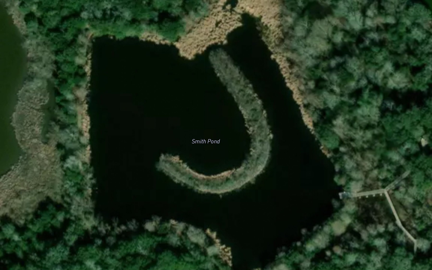 Satellite map of the Smith Pond